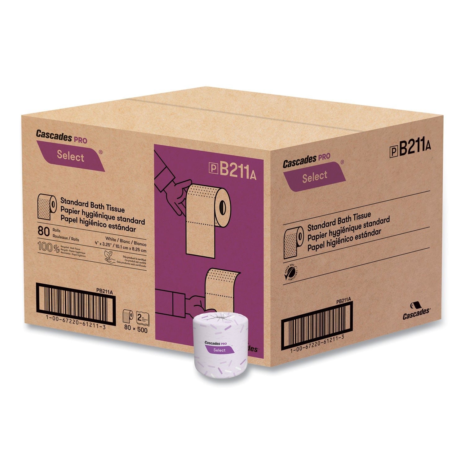 Cascades PRO Select Standard Bath Tissue | 80/CTN
