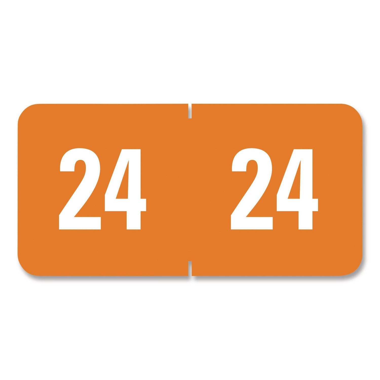 Yearly End Tab File Folder Labels | 24 | Orange