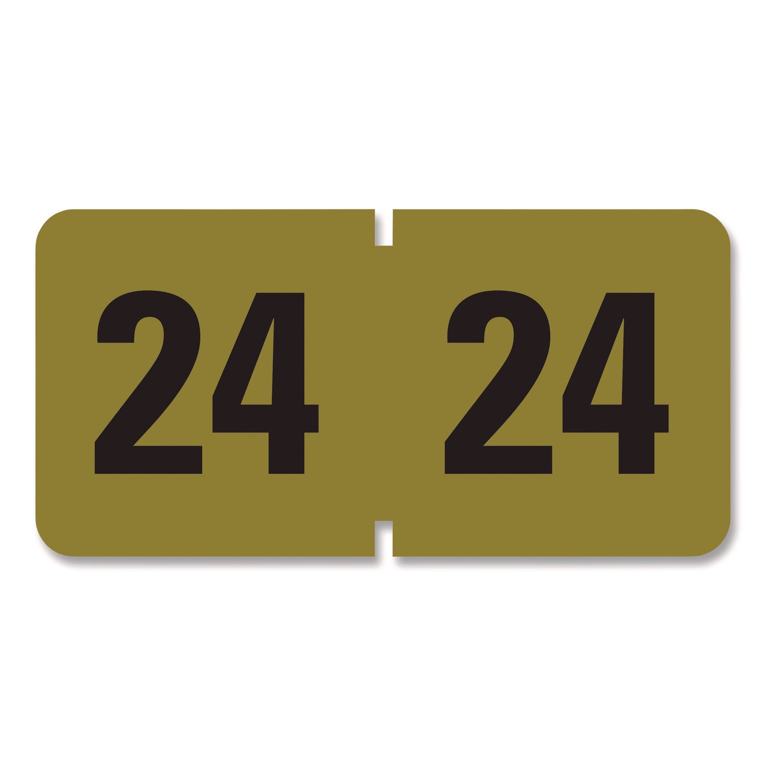 Yearly End Tab File Folder Labels | 2024 | Gold