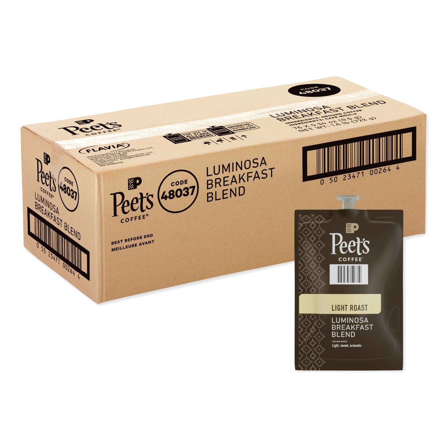 Peet's Coffee & Tea® FLAVIA Ground Coffee Freshpacks, Colombia Luminosa, 76/Carton