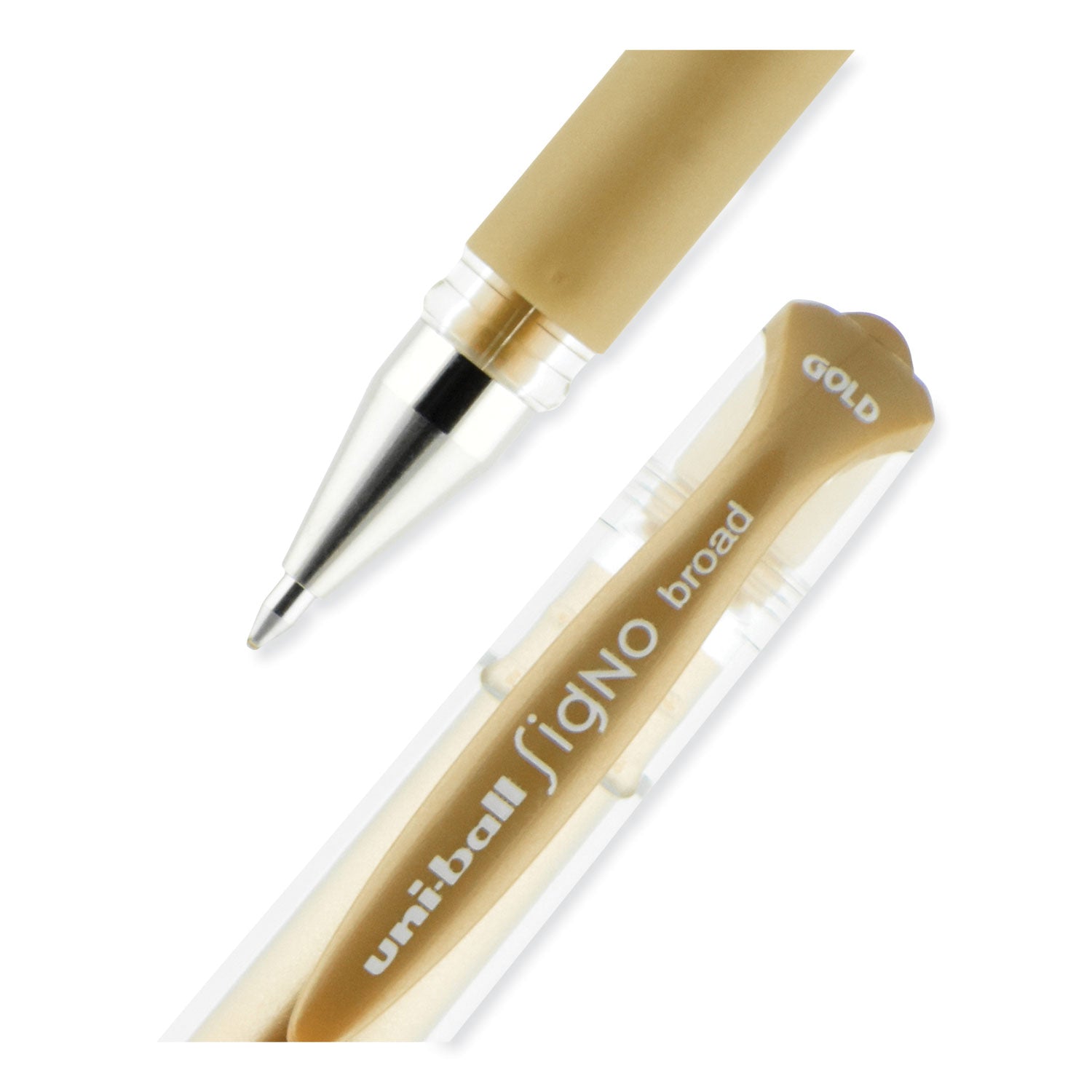 uniball® Signo Impact Gel Pen, Stick, Bold 1 mm, Assorted Metallic Ink and Barrel Colors, 3/Pack