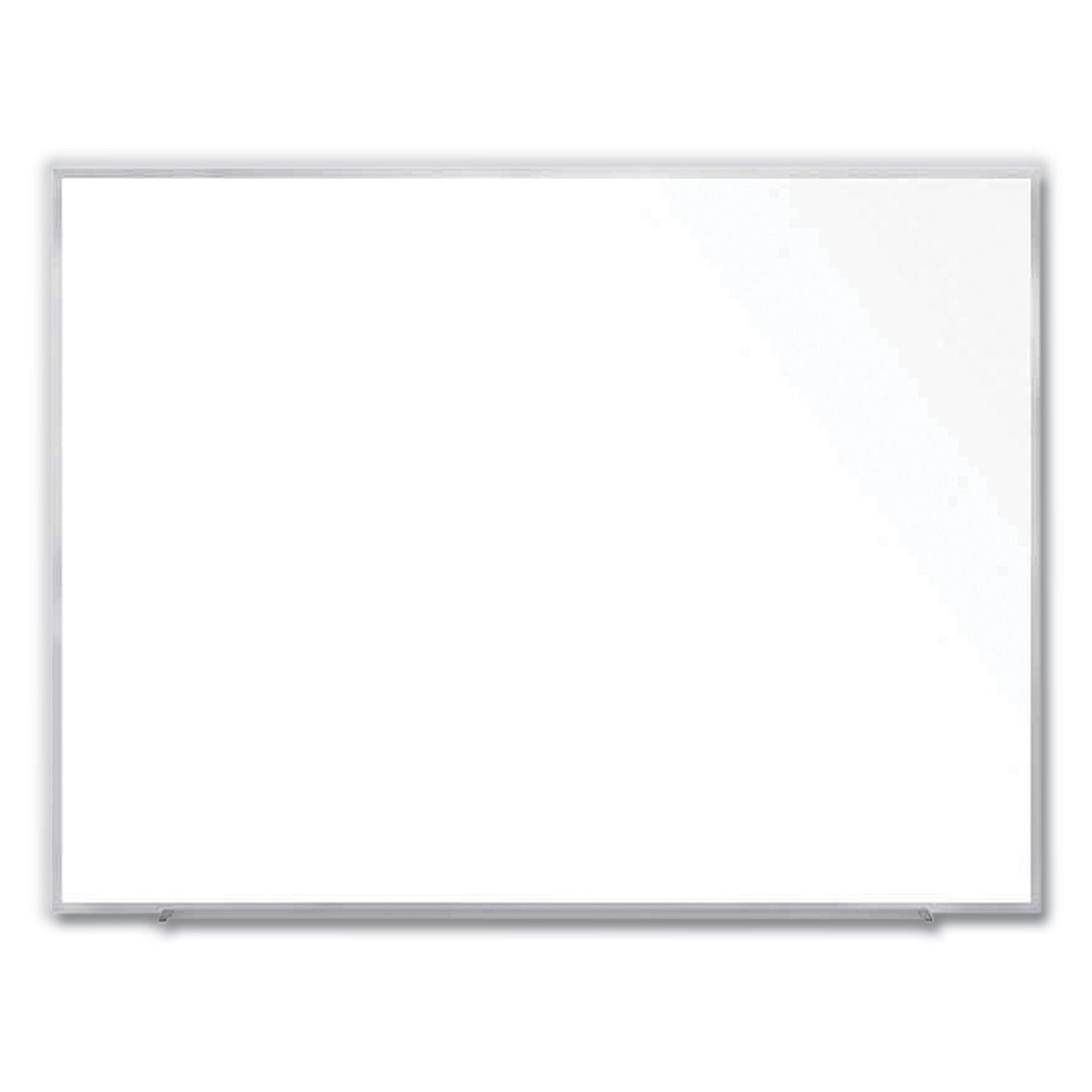 Ghent Magnetic Porcelain Whiteboard with Aluminum Frame, 72.5" x 60.47", White Surface, Satin Aluminum Frame