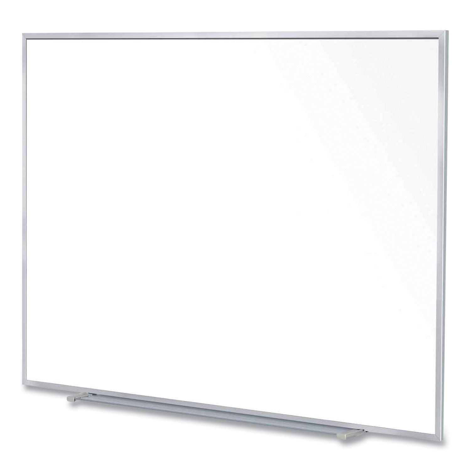 Ghent Magnetic Porcelain Whiteboard with Aluminum Frame, 72.5" x 60.47", White Surface, Satin Aluminum Frame