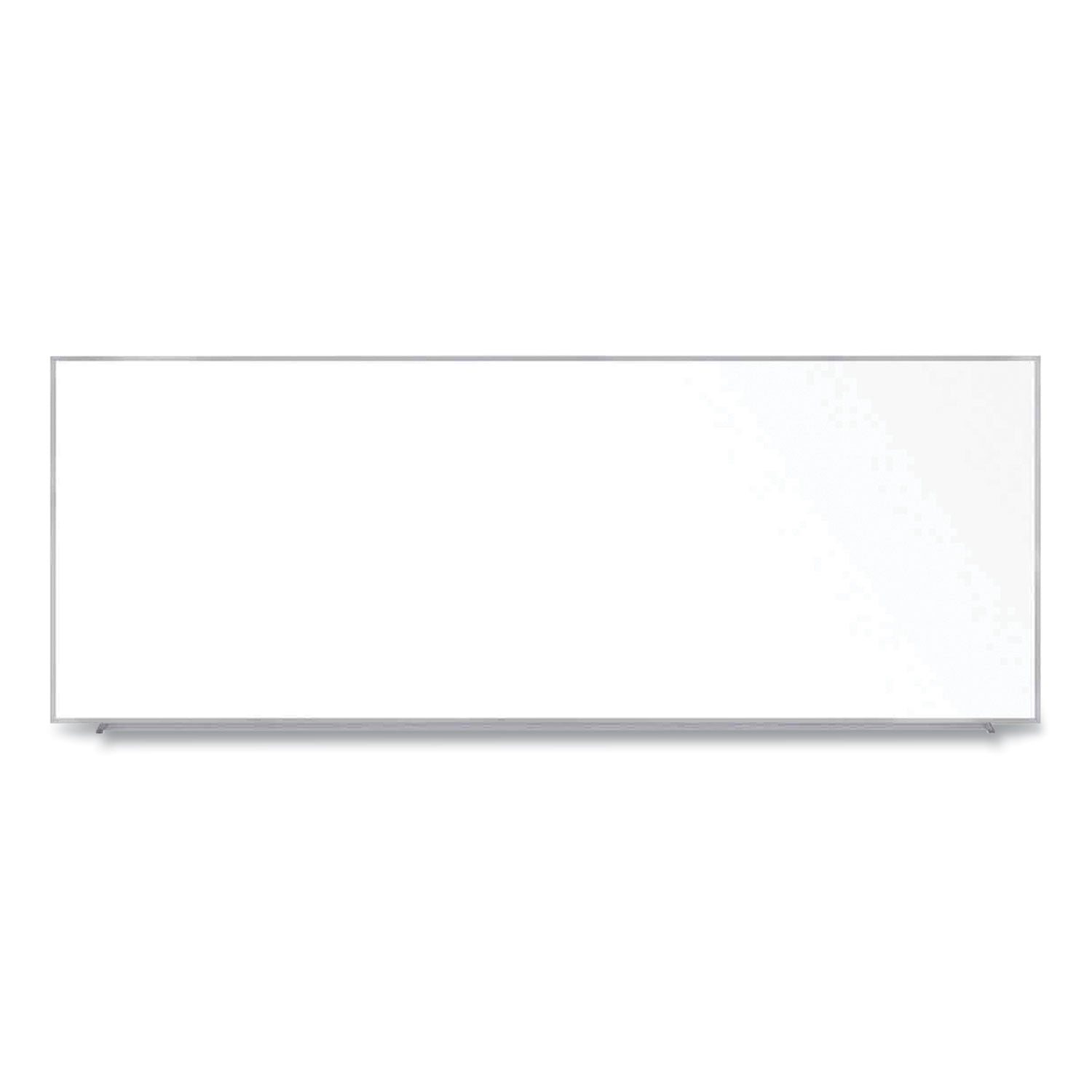 Ghent Magnetic Porcelain Whiteboard with Aluminum Frame, 144.59" x 60.47", White Surface, Satin Aluminum Frame