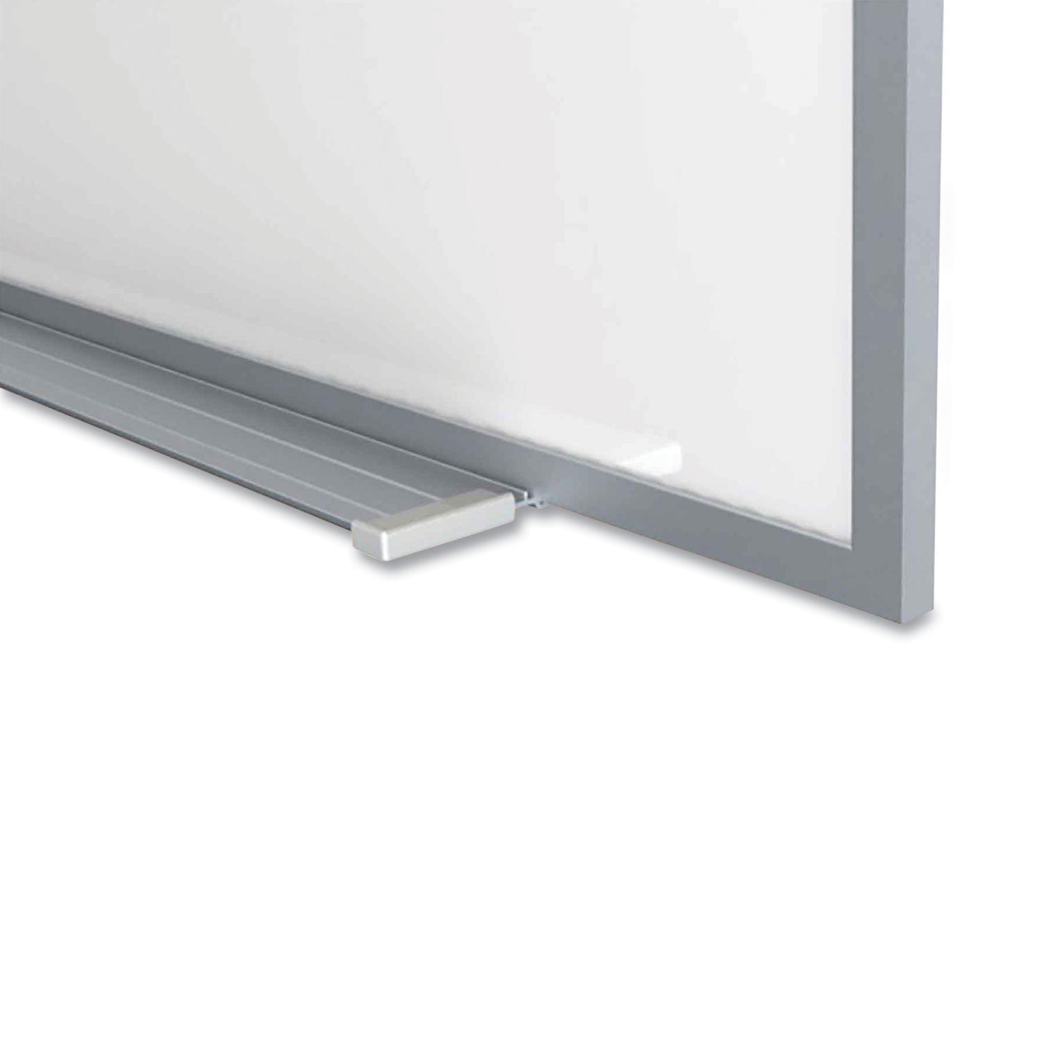 Ghent Magnetic Porcelain Whiteboard with Aluminum Frame, 144.59" x 60.47", White Surface, Satin Aluminum Frame