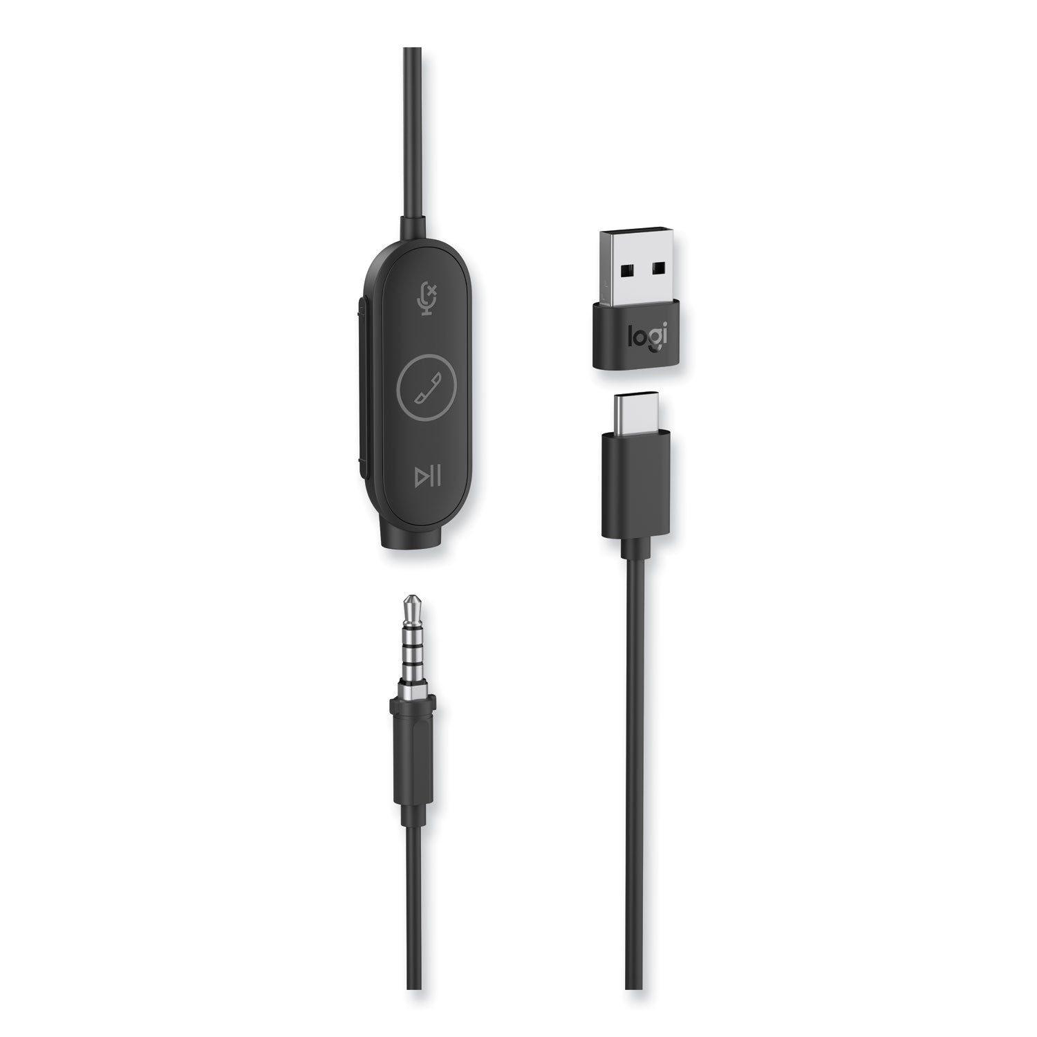 Logitech® Zone Wired Earbuds UC, Graphite
