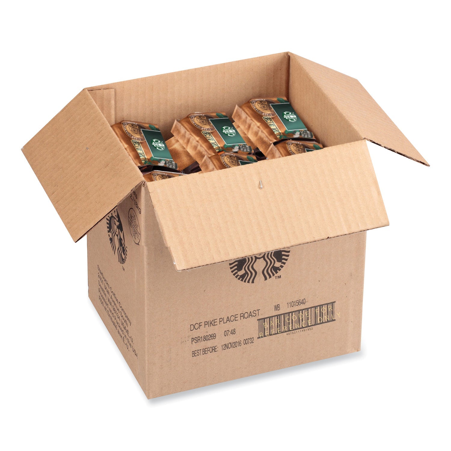 Starbucks Pike Place Decaf Coffee | Whole Bean 6-Pk