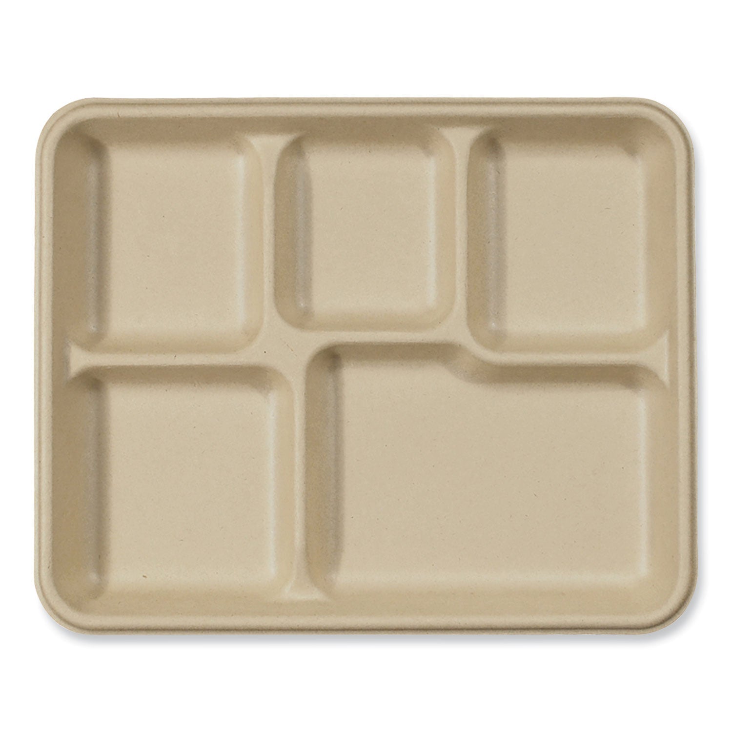 Fiber Trays | 5-Compartment | Natural | 400-Ct