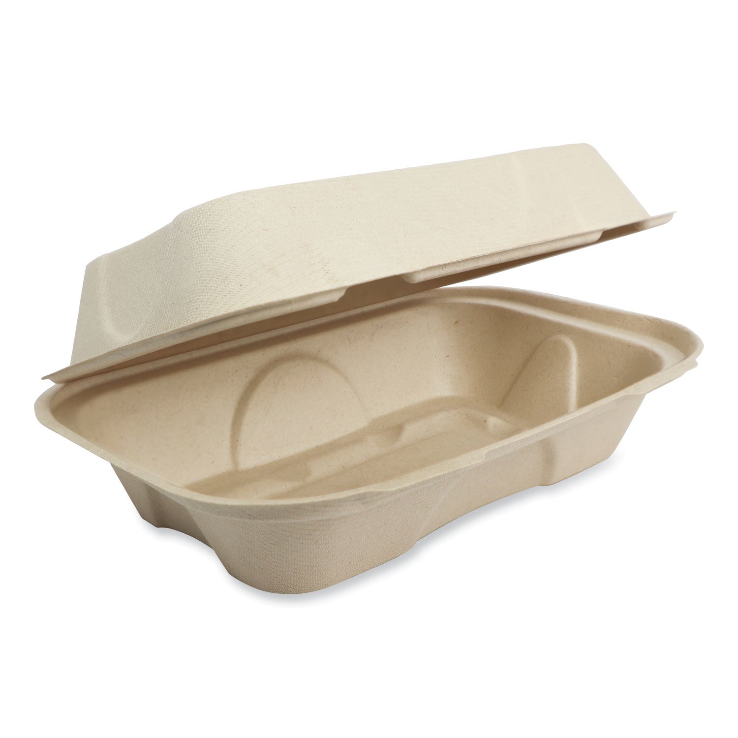 Fiber Hinged Hoagie Box | Natural | 500-Carton