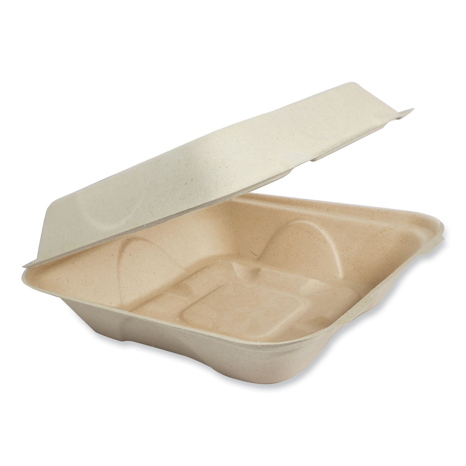 Fiber Hinged Containers | Natural | 300-Carton