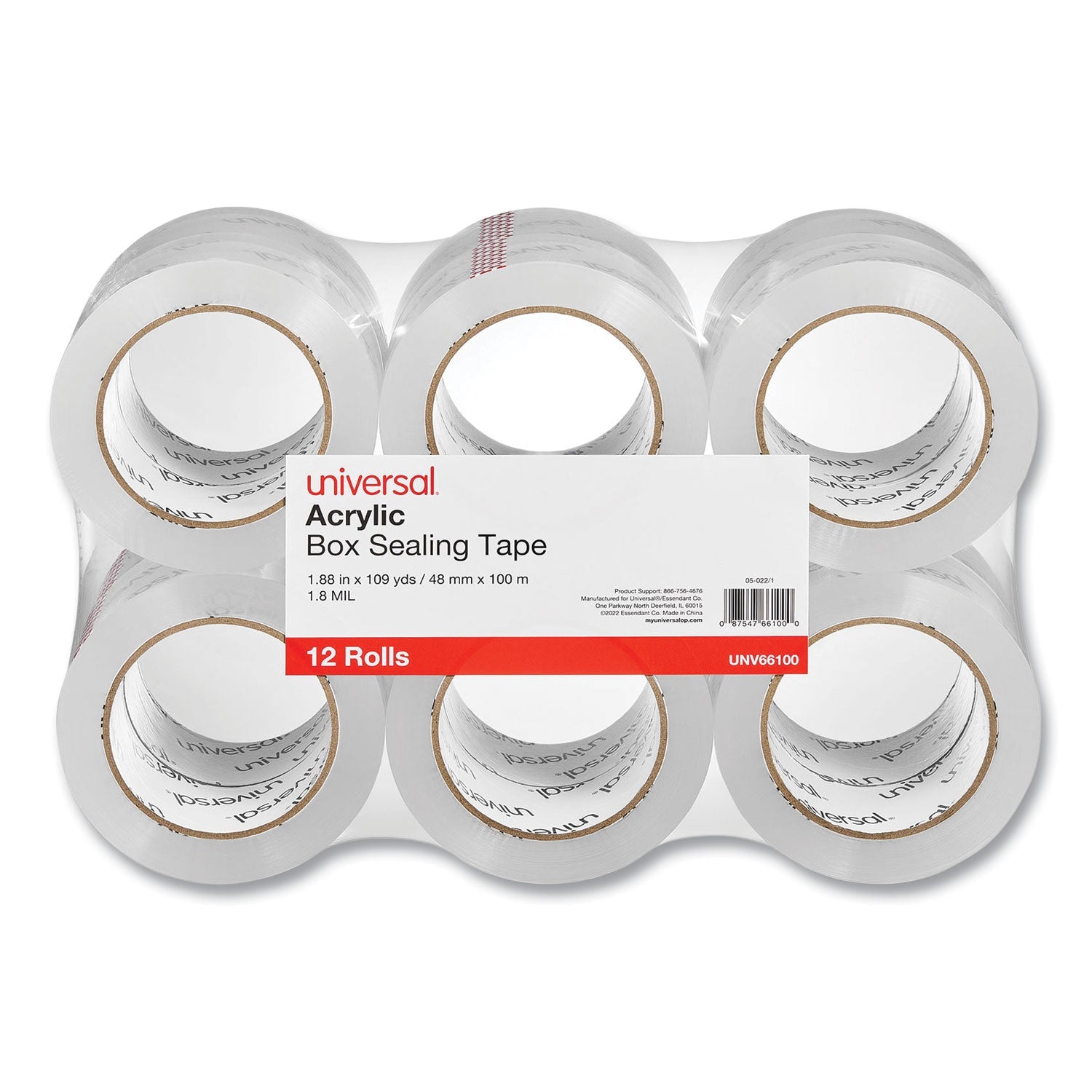 Deluxe Acrylic Box Sealing Tape | Clear, 12/Pack