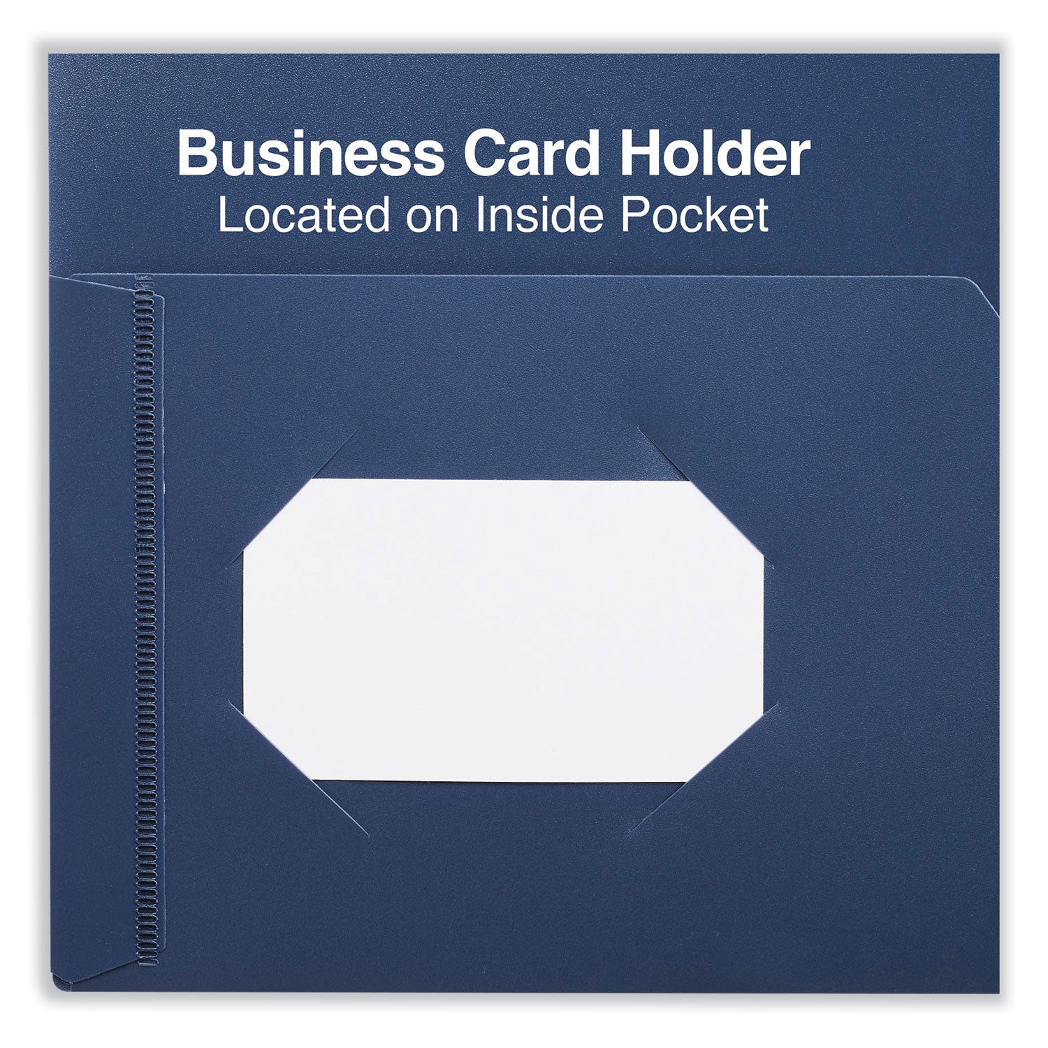 Universal® Two-Pocket Plastic Folders, 100-Sheet Capacity, 11 X 8.5, Navy Blue, 10/pack