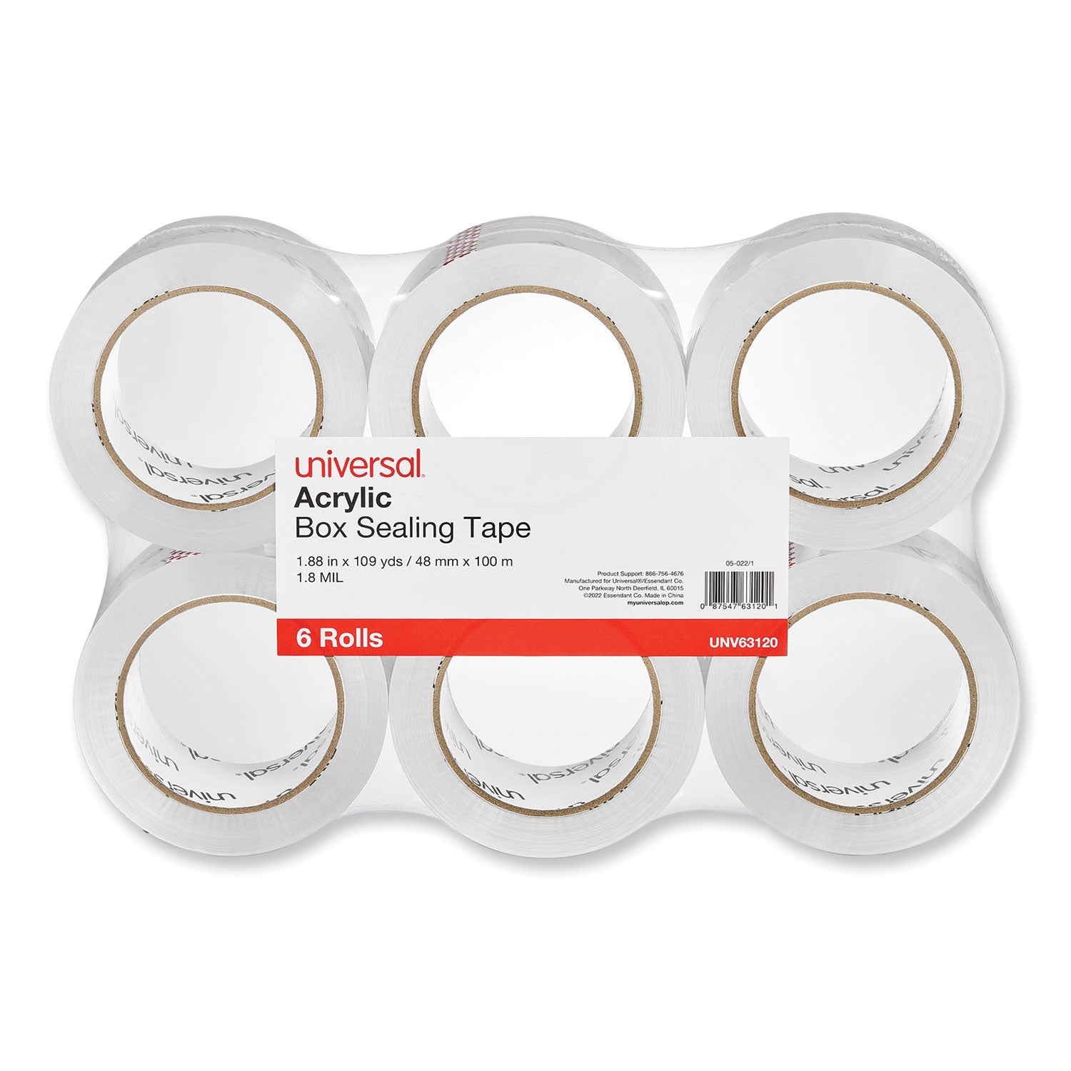 Deluxe Acrylic Box Sealing Tape | Clear, 6/Pack