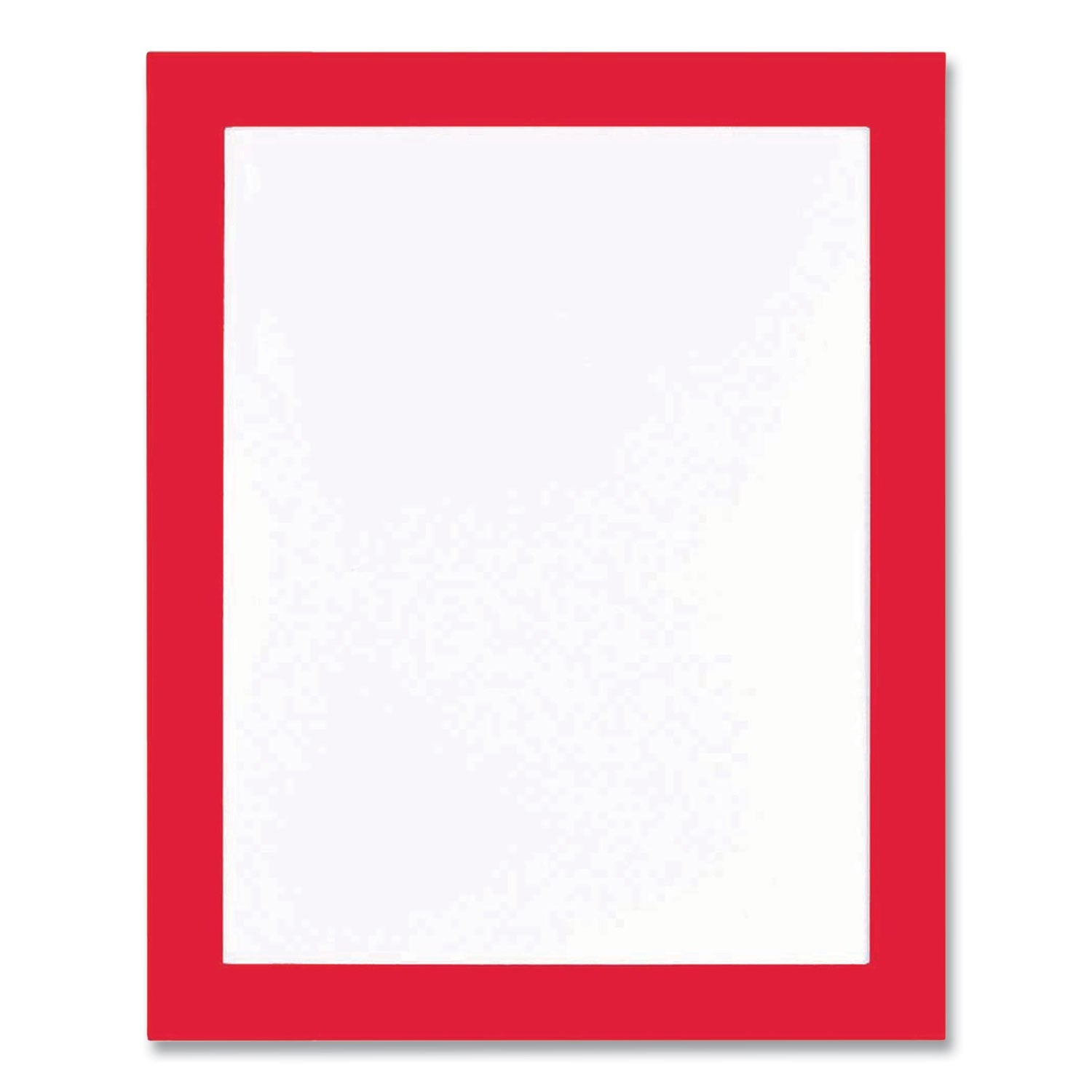 deflecto® Self Adhesive Sign Holders, 11 x 17 Insert, Clear with Red Border, 2/Pack
