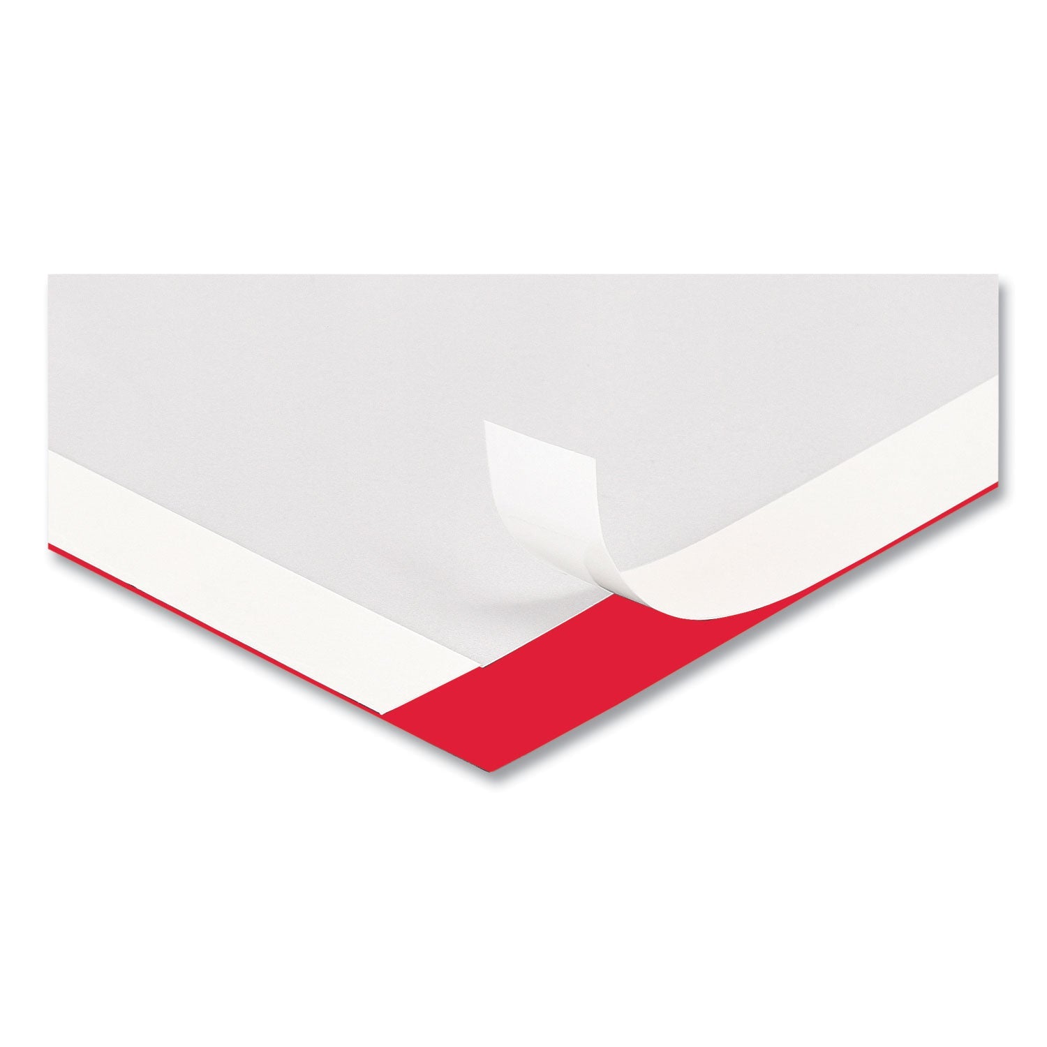 deflecto® Self Adhesive Sign Holders, 11 x 17 Insert, Clear with Red Border, 2/Pack