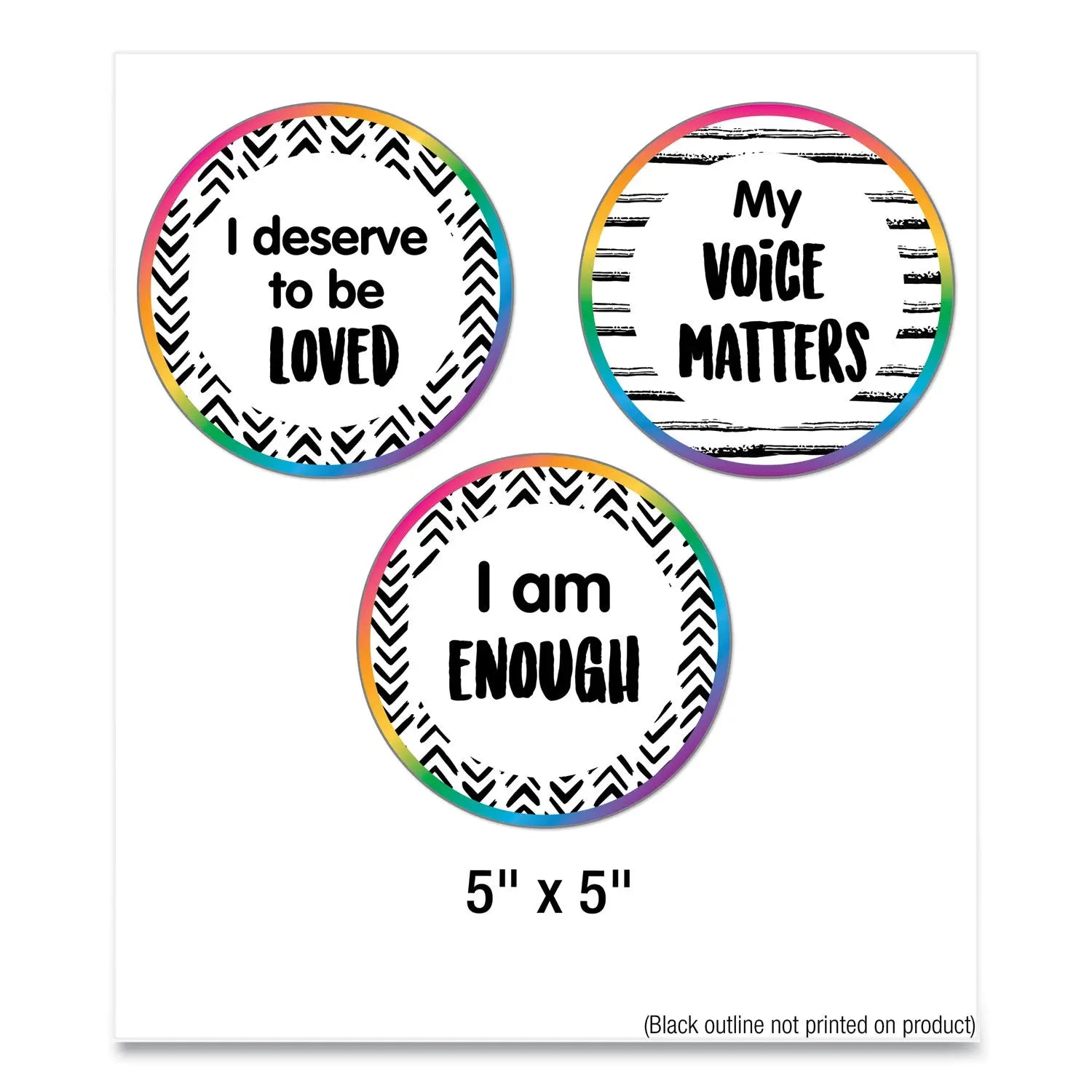 Carson-Dellosa Education Motivational Bulletin Board Sets, Affirmation Station, 13.8" x 16", Multicolor, 32/Set