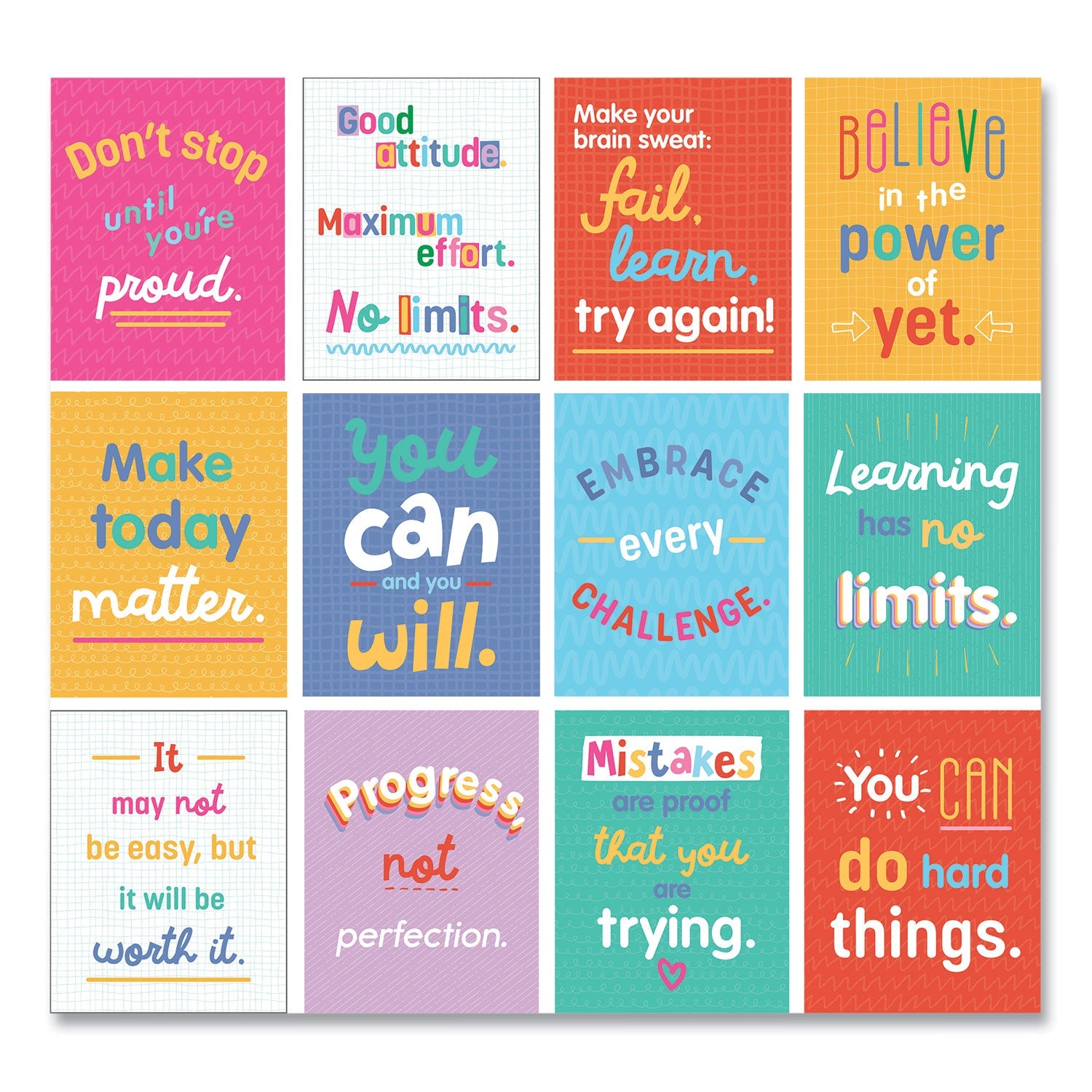 Mini Posters | Growth Mindset | Carson-Dellosa 12-Set