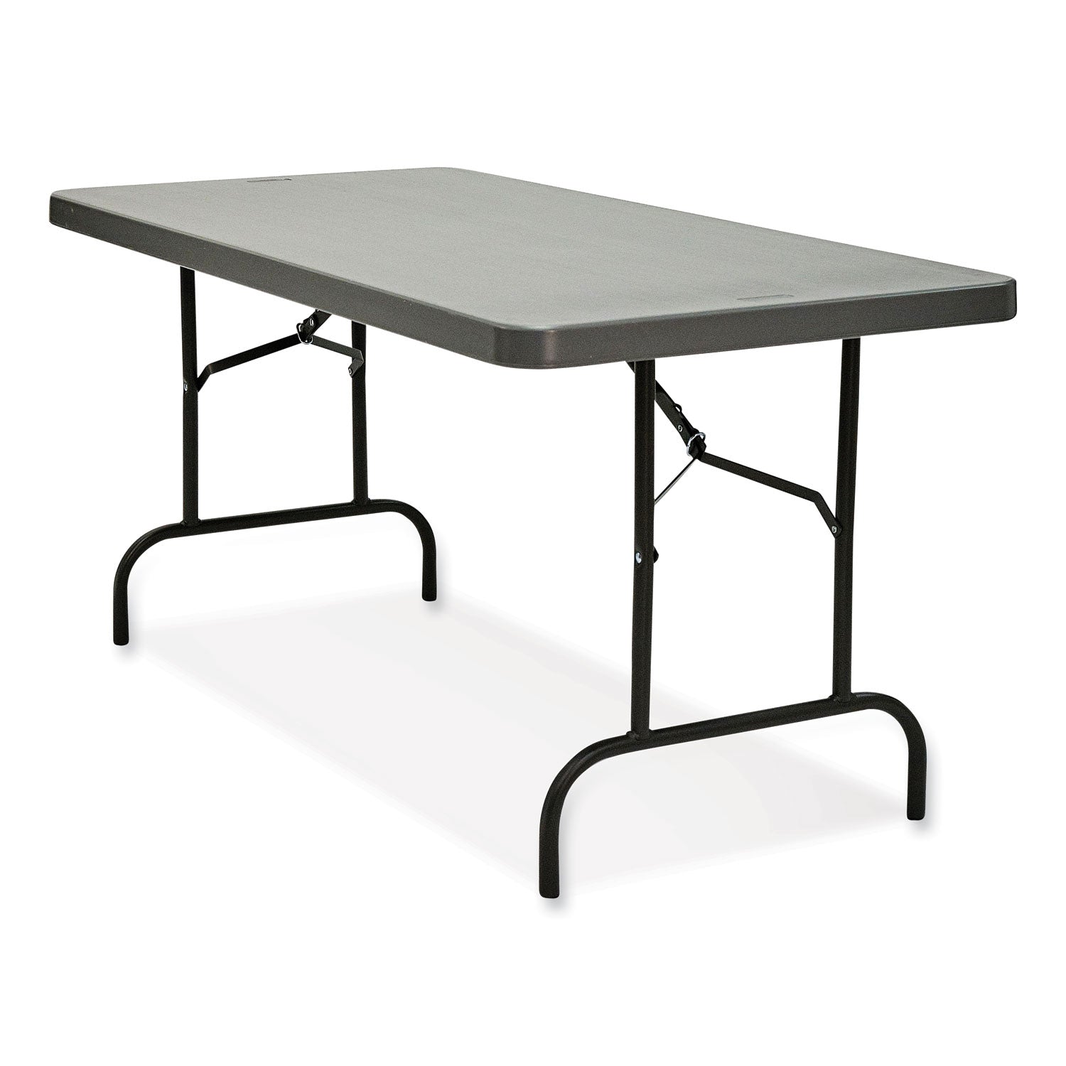 Iceberg IndestrucTable Commercial Folding Table, Rectangular, 60" x 30" x 29", Charcoal Top, Charcoal Base/Legs