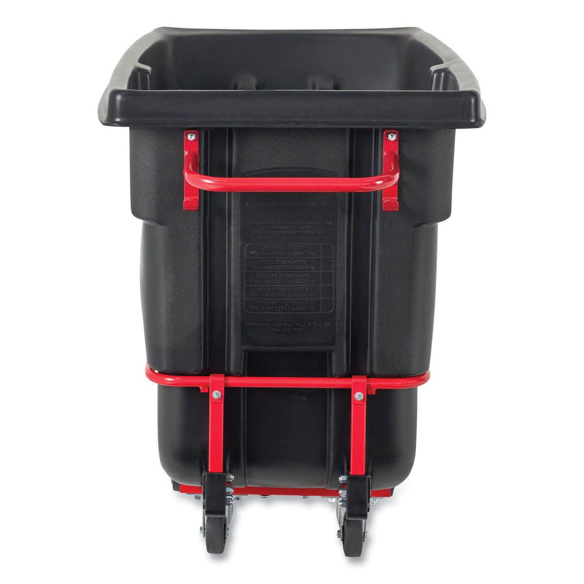 Rubbermaid® Commercial 1 cu yd BRUTE Rotomolded Tilt Truck, 1,250 lb Capacity, Black