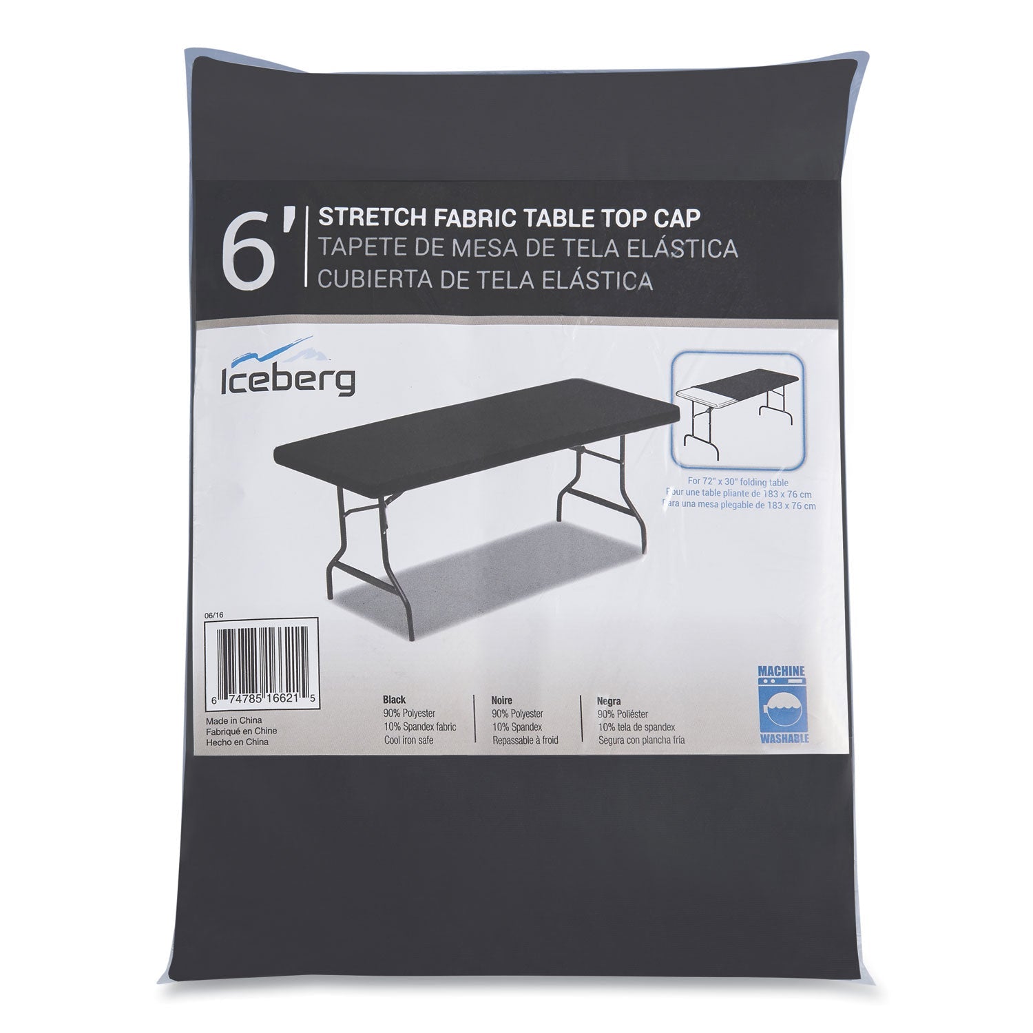 Fabric Table Top Cover | iGear Spandex 30x72, Blk