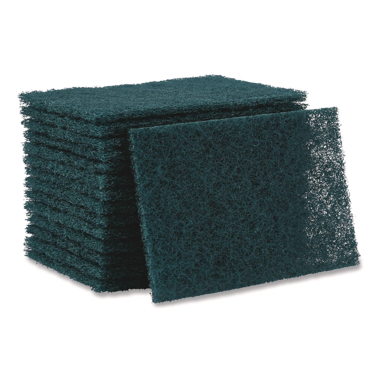 Heavy-Duty Scouring Pad | Green, 15/Carton