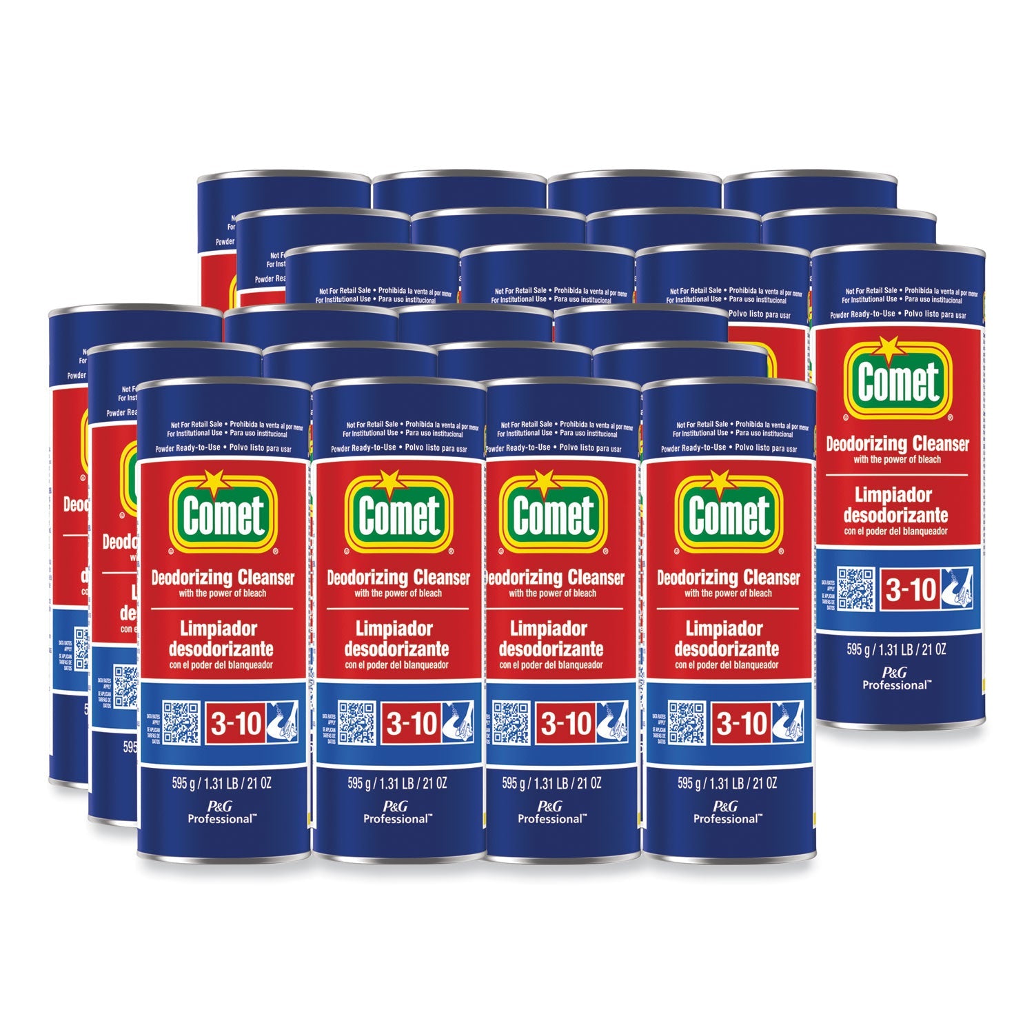 Comet® Deodorizing Cleanser With Bleach, Powder, 21 Oz Canister, 24/carton