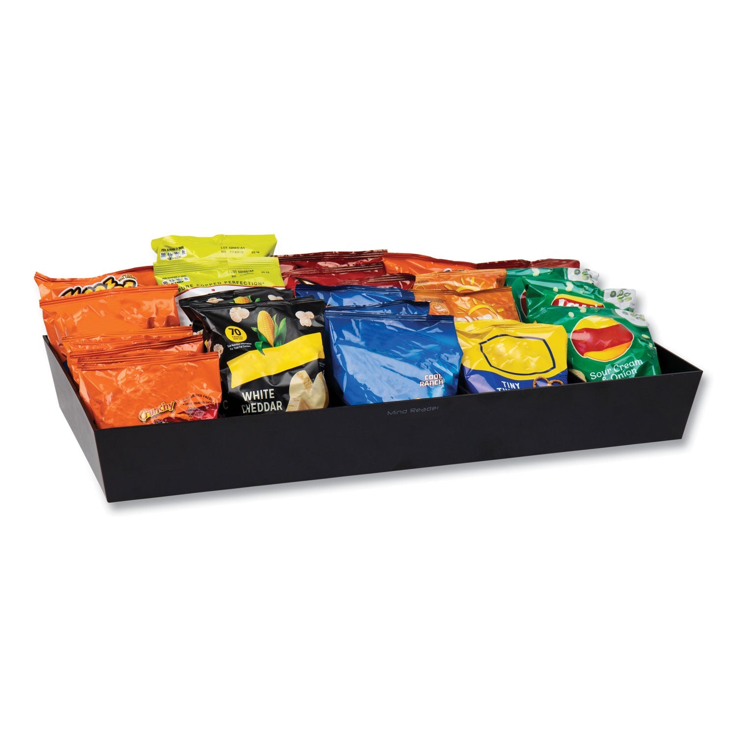 Mind Reader Anchor Collection 5-Compartment Snack Organizer, 12 x 24 x 3.25, Black - Bloom Skins