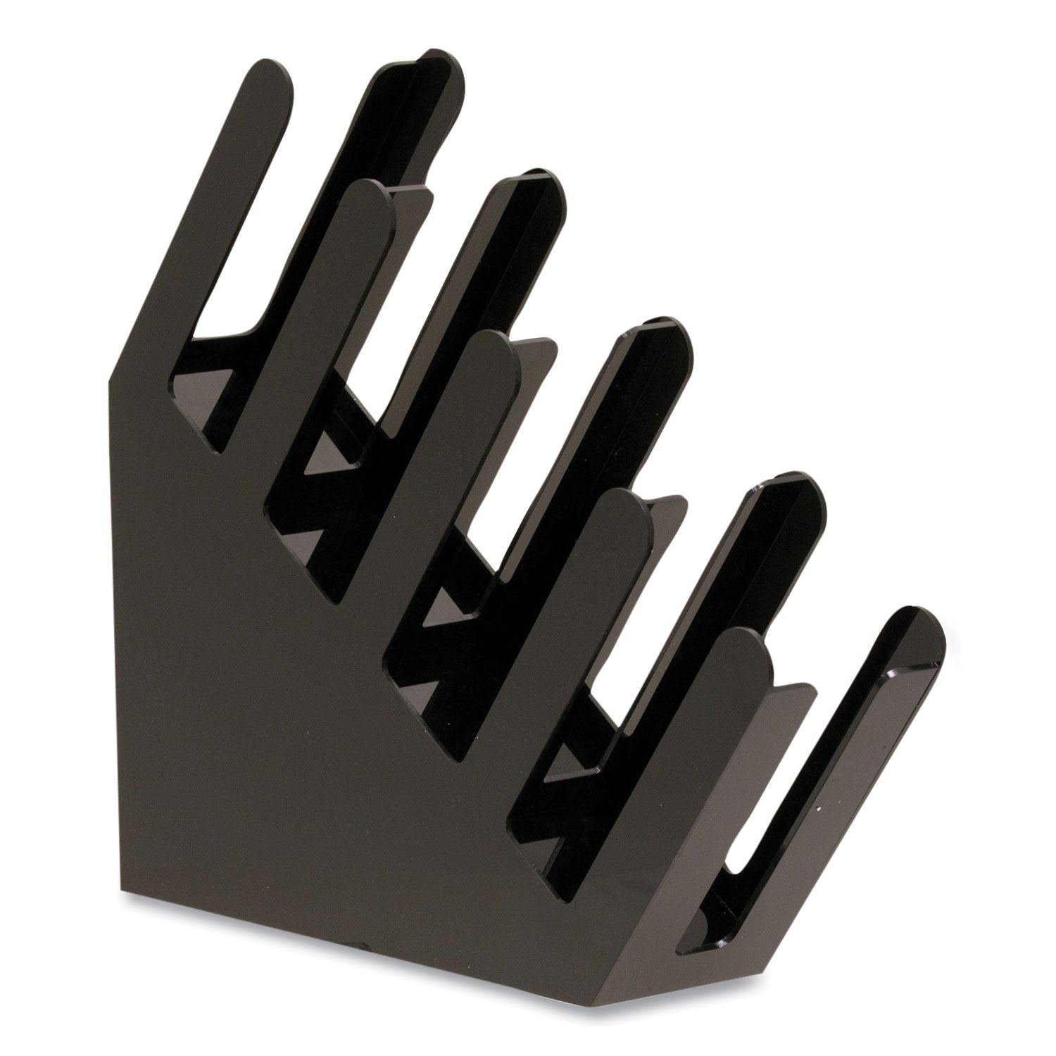 Mind Reader Foundation Collection 4-Compartment Graduated Countertop Coffee Cup Dispenser, 4 x 18 x 16, Black - Bloom Skins