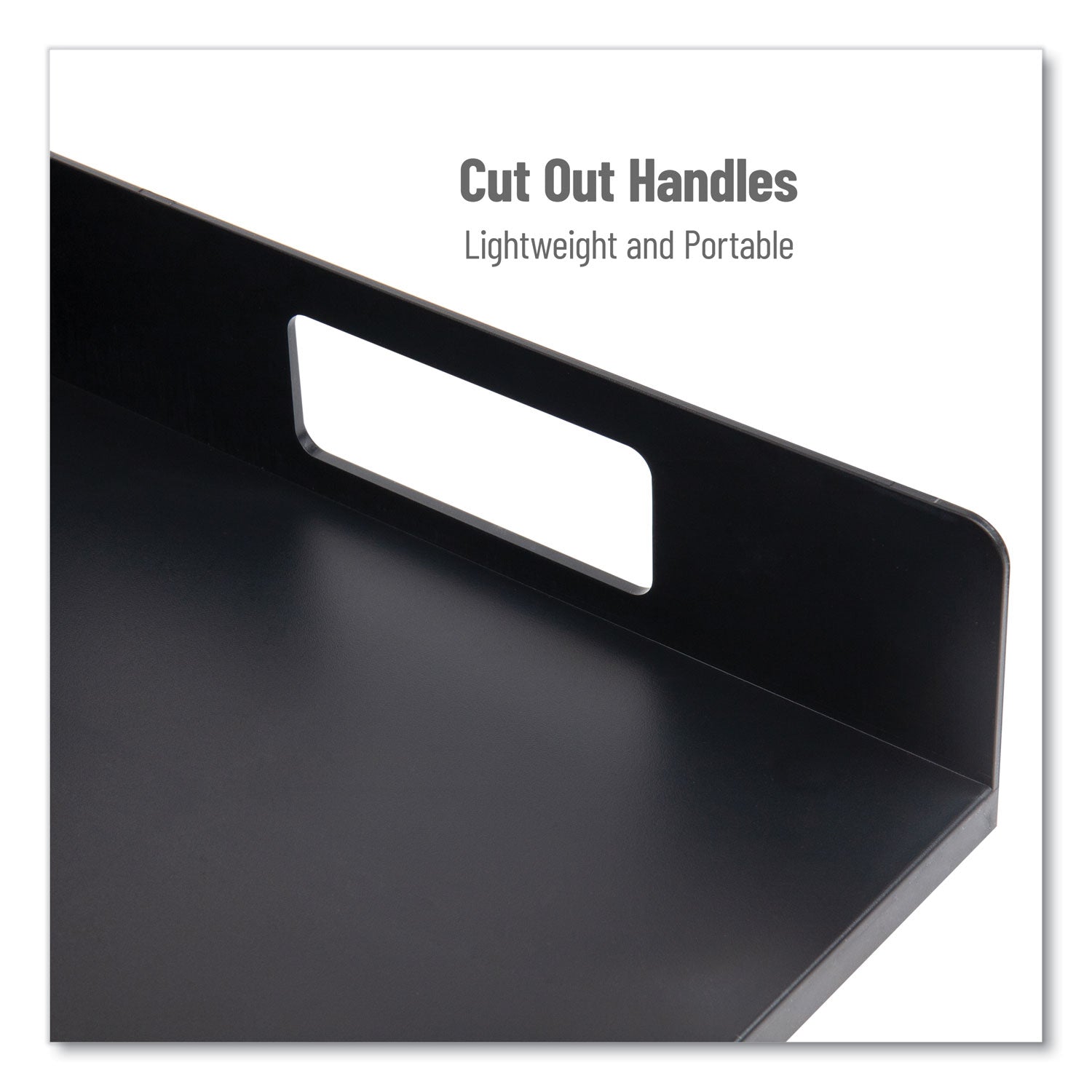 Mind Reader Network Collection Utensil, Napkin and Plate Countertop Organizer, 15.2 x 11.5 x 4.45, Plastic, Black - Bloom Skins