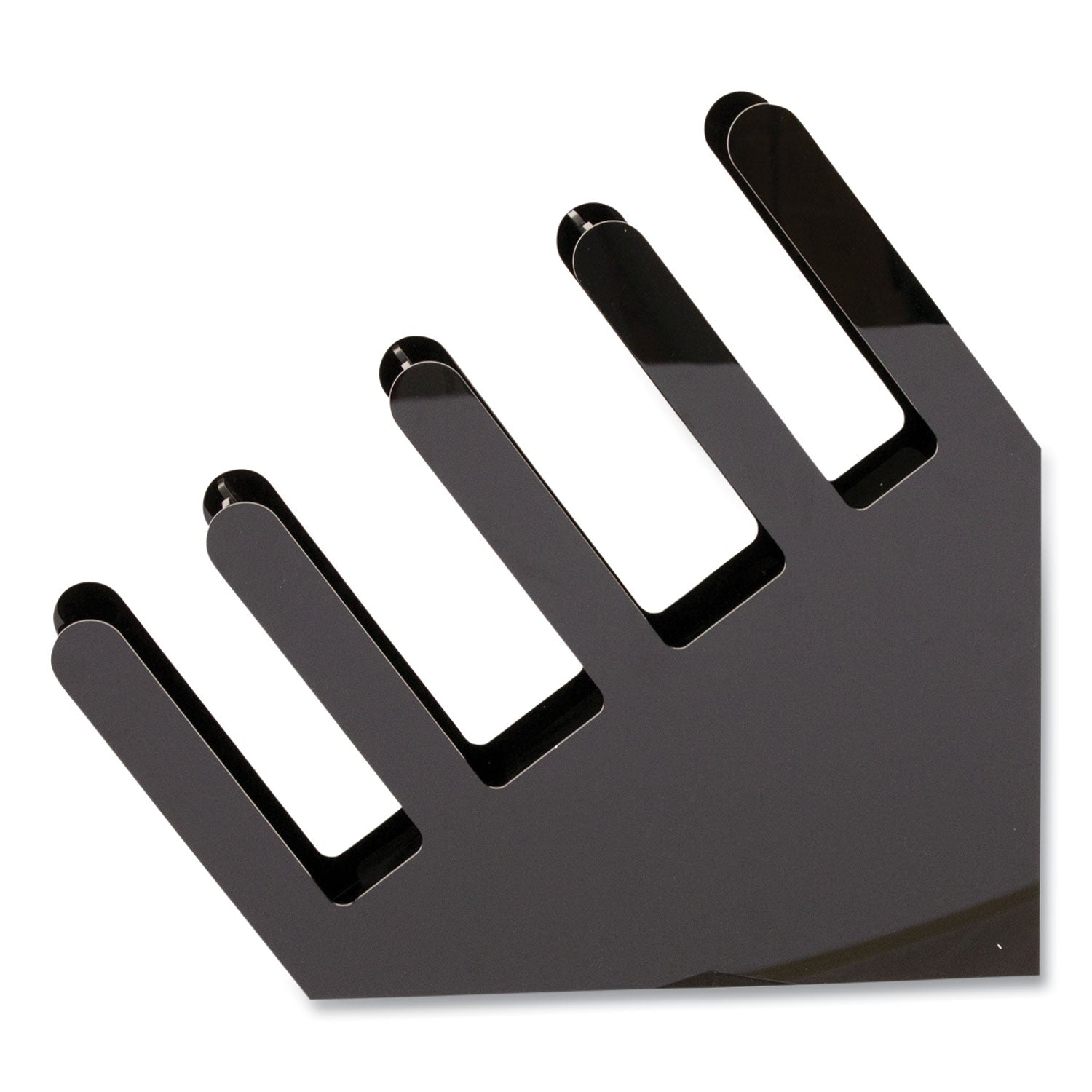 Mind Reader Foundation Collection 4-Compartment Graduated Countertop Coffee Cup Dispenser, 4 x 18 x 16, Black - Bloom Skins