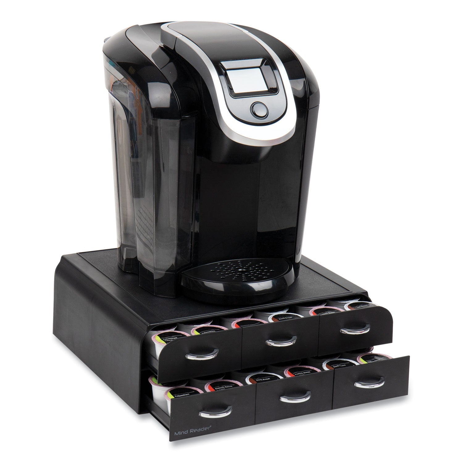 Mind Reader 2-Tier 6-Drawer Single Serve Coffee Pod Drawer, 14 x 12.25 x 4.75, Black - Bloom Skins