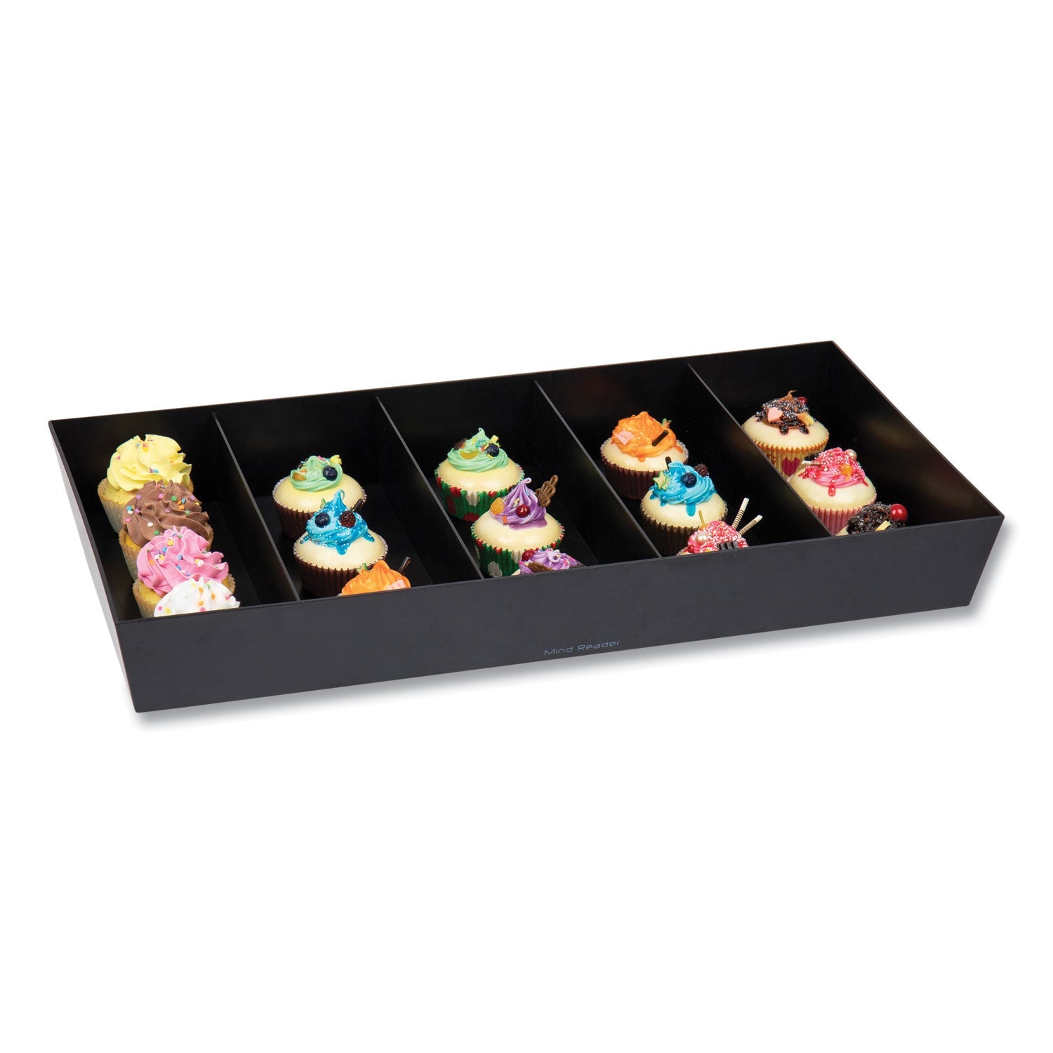 Mind Reader Anchor Collection 5-Compartment Snack Organizer, 12 x 24 x 3.25, Black - Bloom Skins