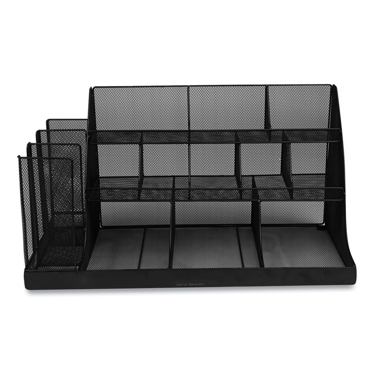 Mind Reader Network Collection 14-Compartment Coffee Cup and Condiment Countertop Organizer, 11.61 x 23.9 x 12.76, Black - Bloom Skins