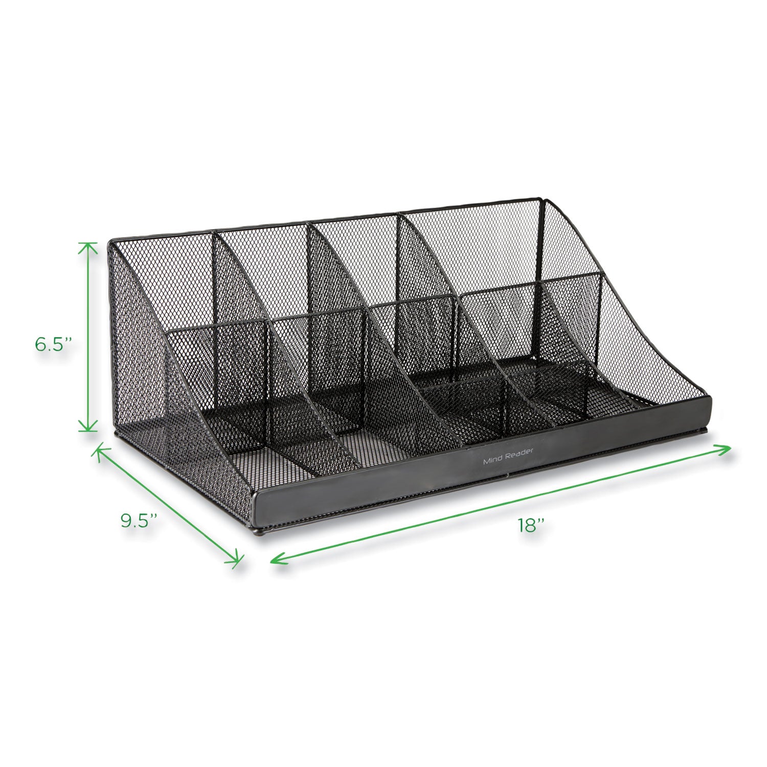 Mind Reader Network Collection 11-Compartment Coffee Cup and Condiment Countertop Organizer, 9.5 x 17.88 x 6.63, Black - Bloom Skins