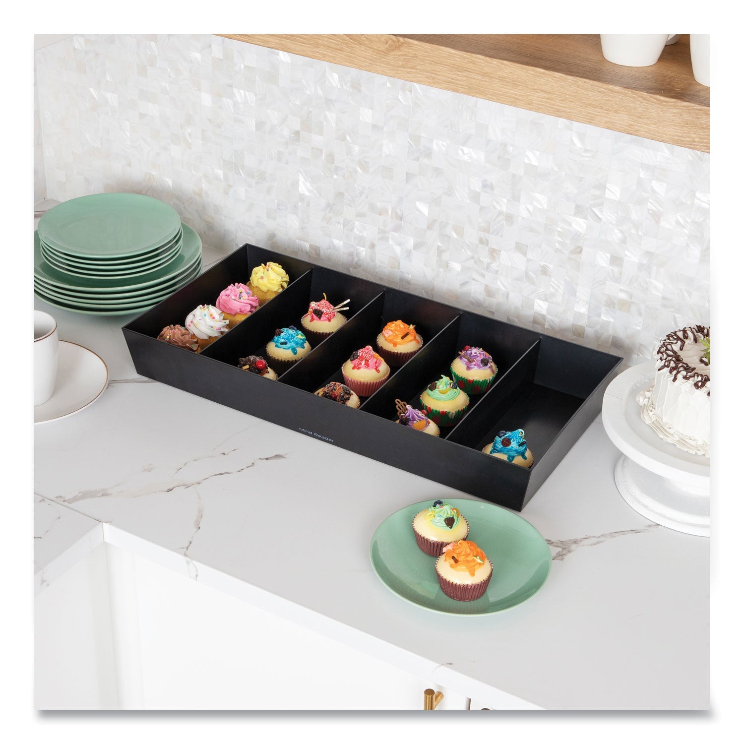 Mind Reader Anchor Collection 5-Compartment Snack Organizer, 12 x 24 x 3.25, Black - Bloom Skins