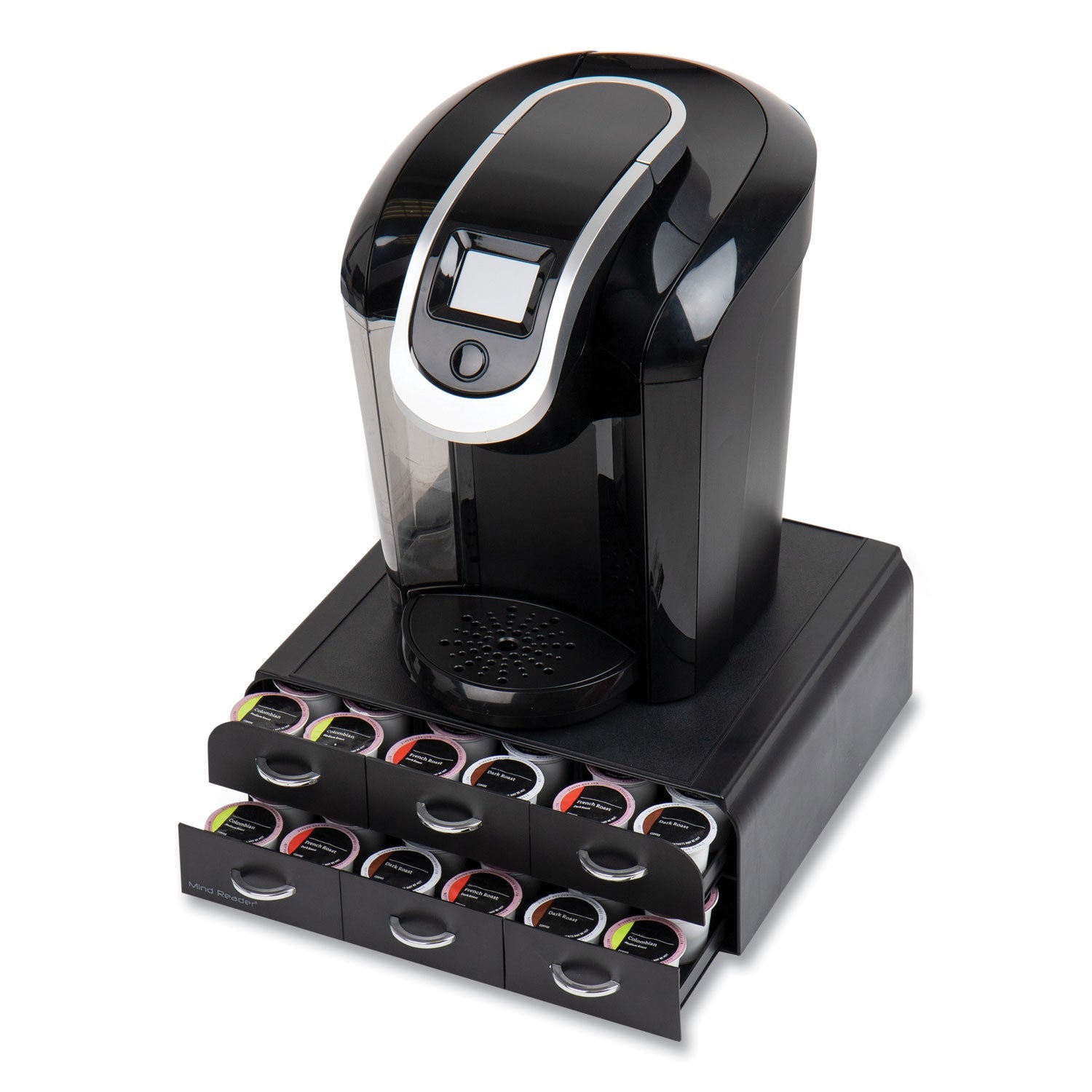 Mind Reader 2-Tier 6-Drawer Single Serve Coffee Pod Drawer, 14 x 12.25 x 4.75, Black - Bloom Skins