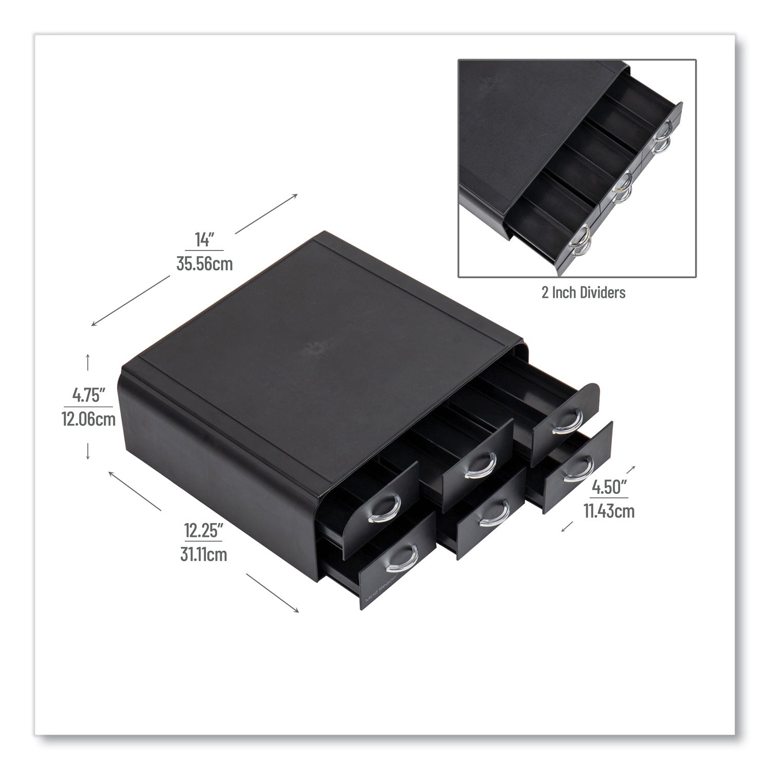 Mind Reader 2-Tier 6-Drawer Single Serve Coffee Pod Drawer, 14 x 12.25 x 4.75, Black - Bloom Skins