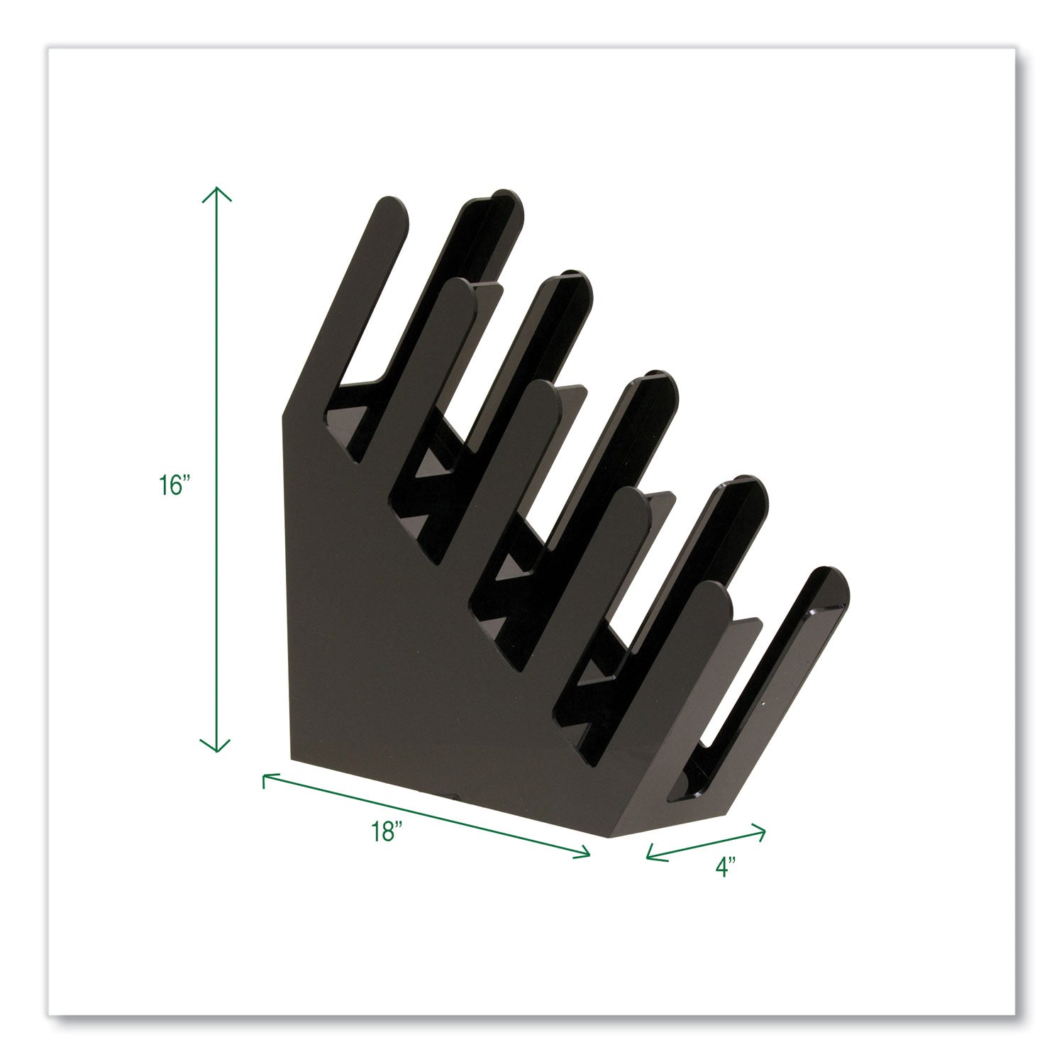 Mind Reader Foundation Collection 4-Compartment Graduated Countertop Coffee Cup Dispenser, 4 x 18 x 16, Black - Bloom Skins