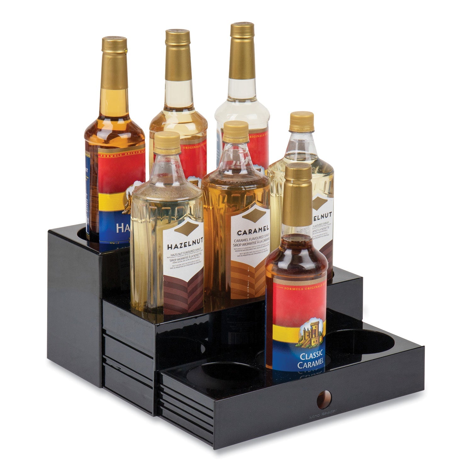 Mind Reader Mind Reader Foundation Collection 9-Compartment Nested Syrup Countertop Bottle Organizer, 12.5 x 5 x 7, Black - Bloom Skins