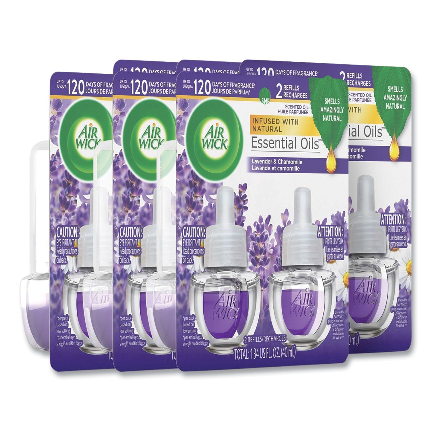 Air Wick® Scented Oil Refill, Lavender and Chamomile, 0.67 oz, 2/Pack, 6 Packs/Carton
