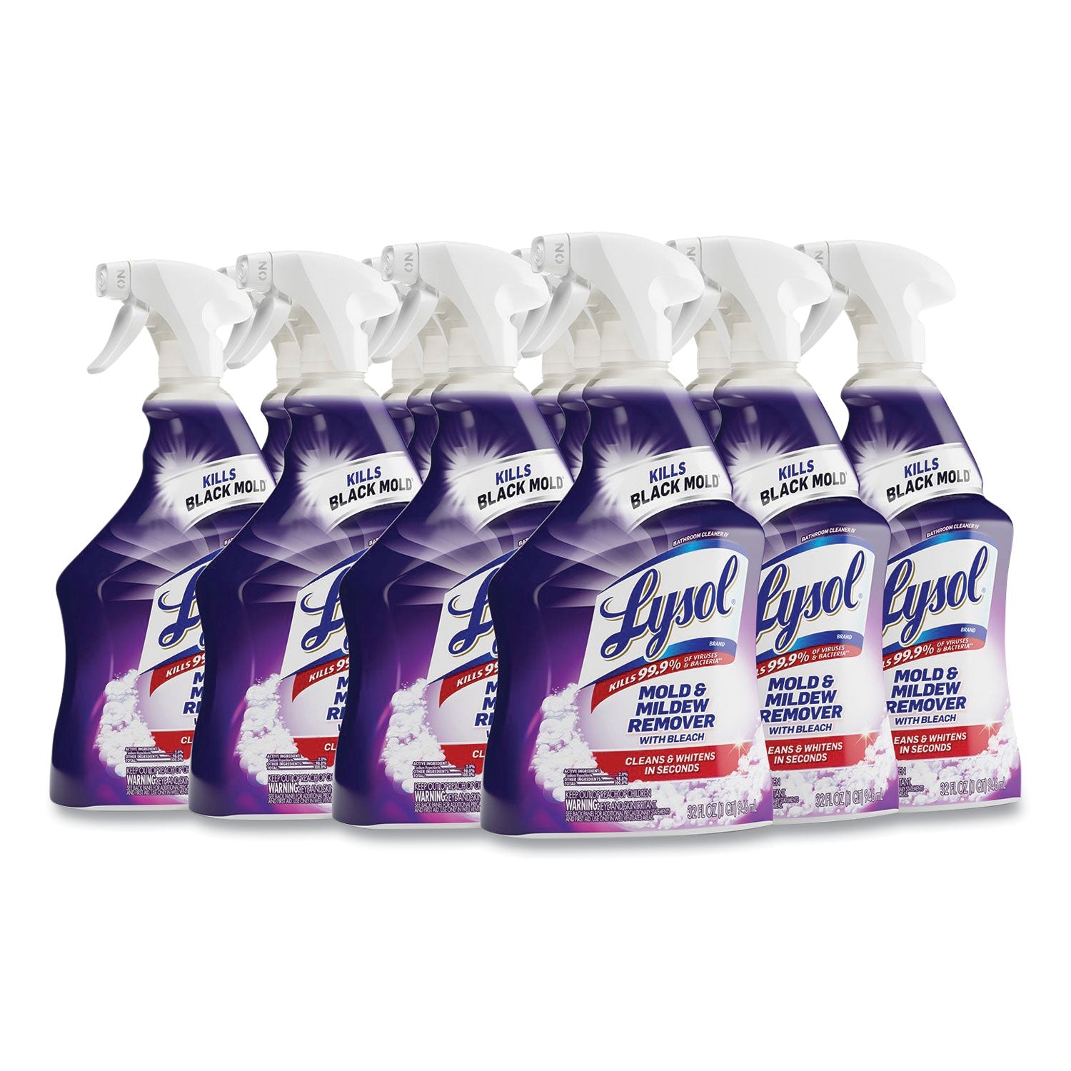 LYSOL® Brand Mold And Mildew Remover With Bleach, 32 Oz Spray Bottle, 12/carton