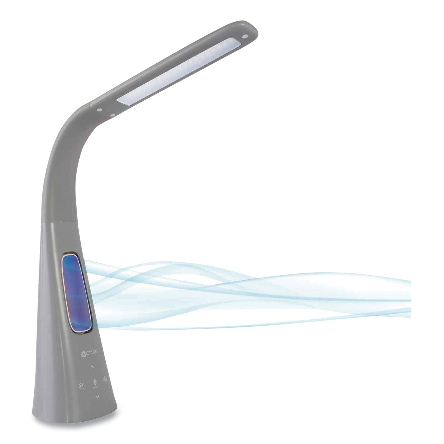 OttLite® Cool Breeze Fan Lamp, 15" to 26.5" High, Gray - Bloom Skins