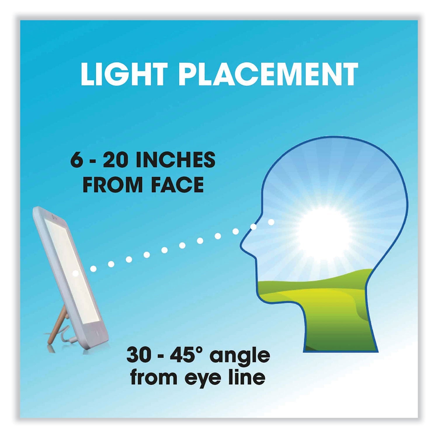 OttLite® Wellness Series ClearSun LED Light Therapy Lamp, 7.88" High, White - Bloom Skins