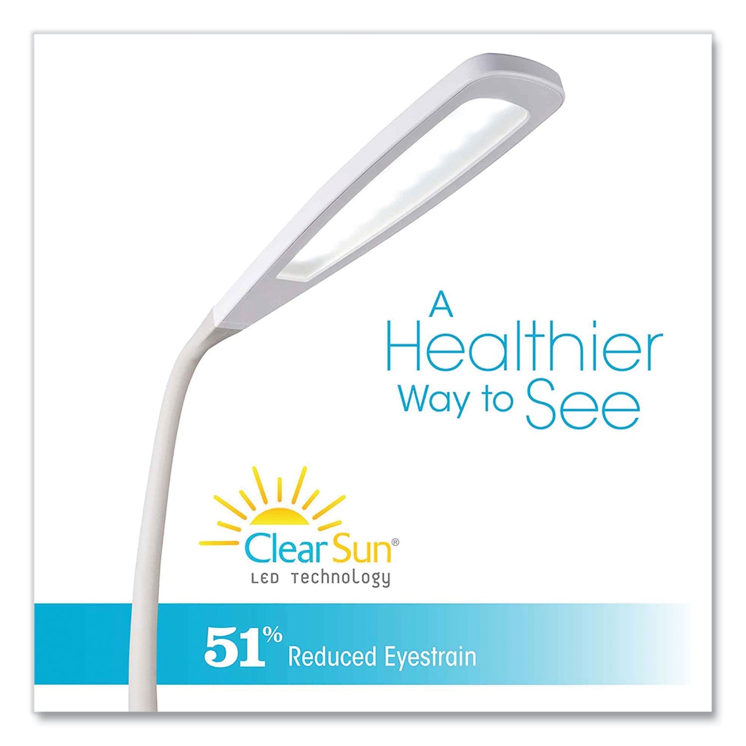 OttLite® Wellness Series Flex LED Floor Lamp, 49" to 71" High, White - Bloom Skins