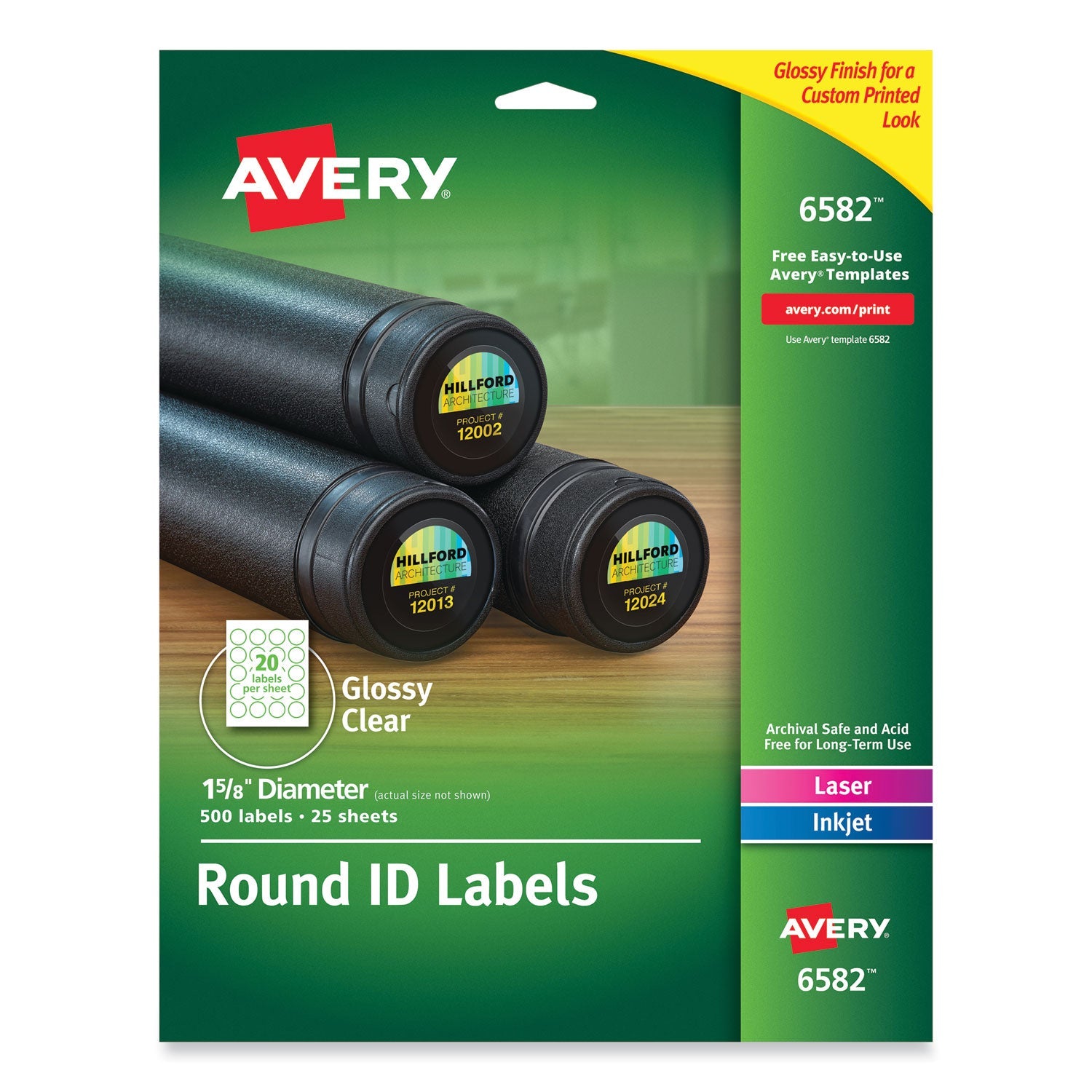 Round Print-To-The Edge Labels | 1.67" | 500/pk