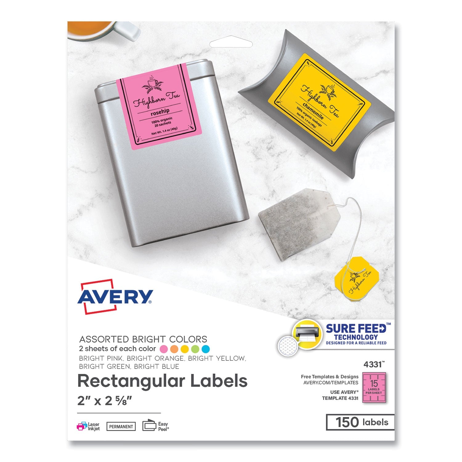 Printable Color Labels | Assorted | 150/pack