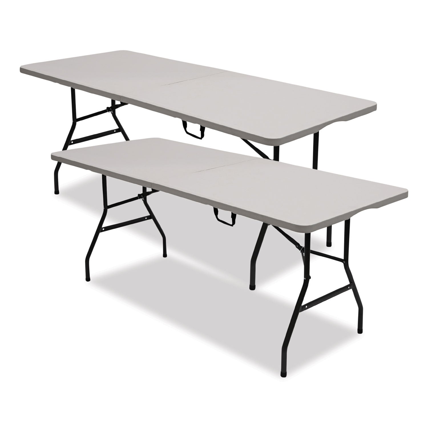 Bifold Resin Folding Table | 70.9" White, 2-Pack