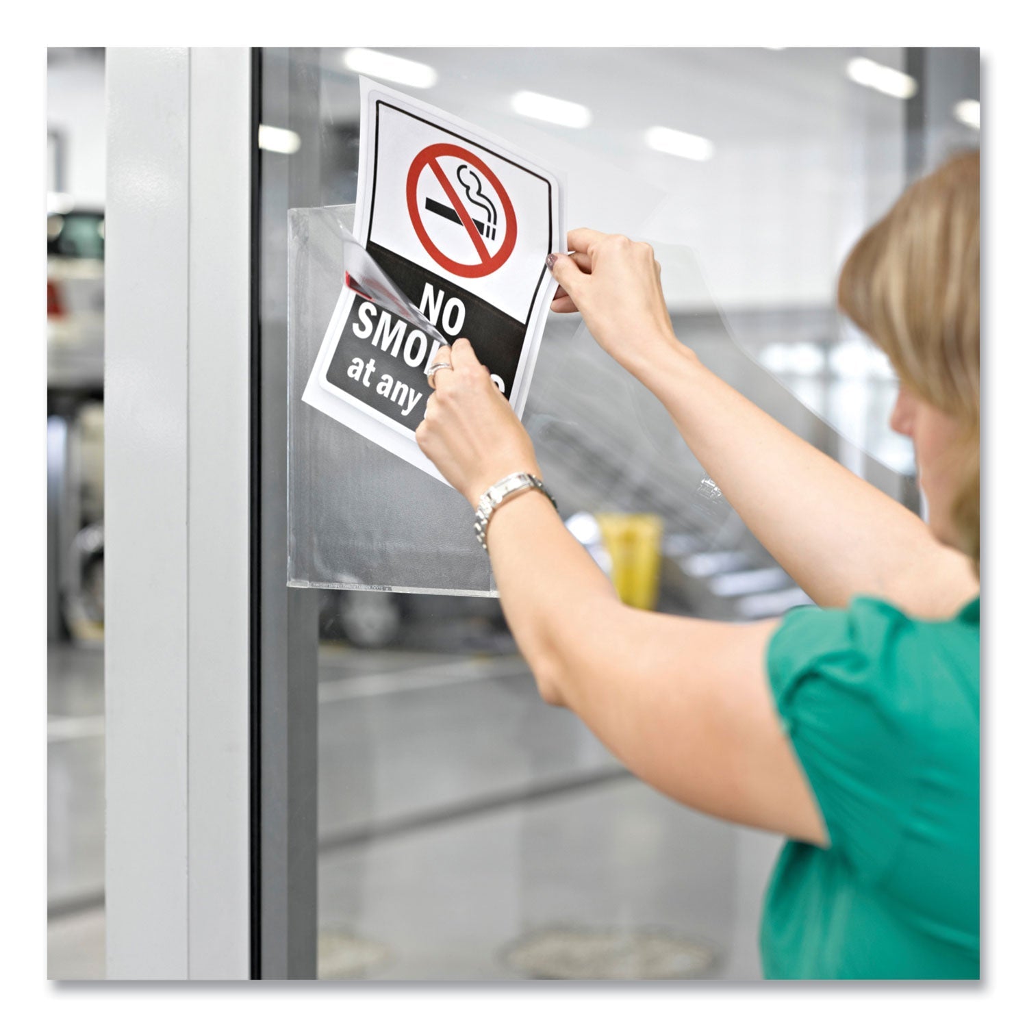 djois® by Tarifold Kang Magnetic Closure Repositionable Pocket, 14 x 11, Clear Frame, 5/Pack - Bloom Skins