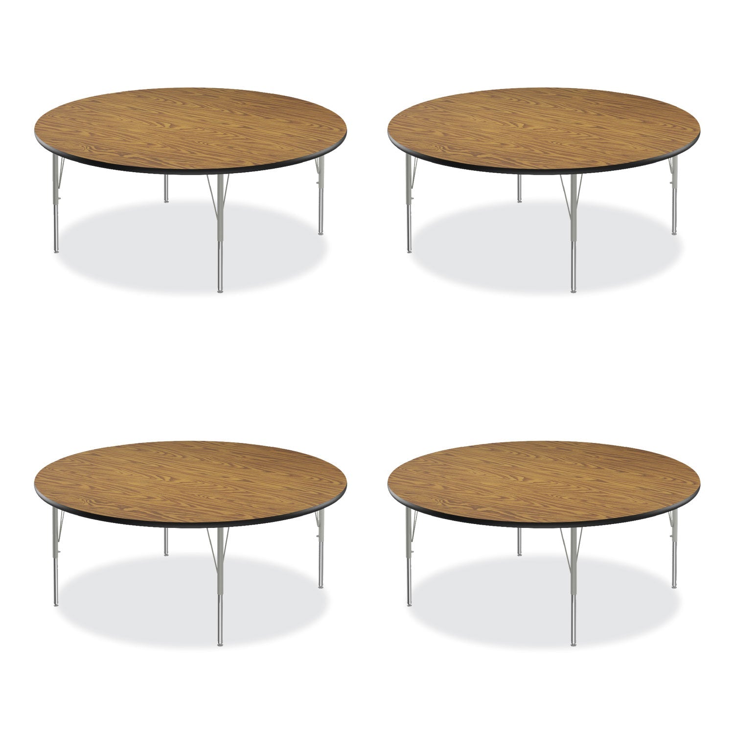 Adjustable Activity Tables | 60" Round Oak