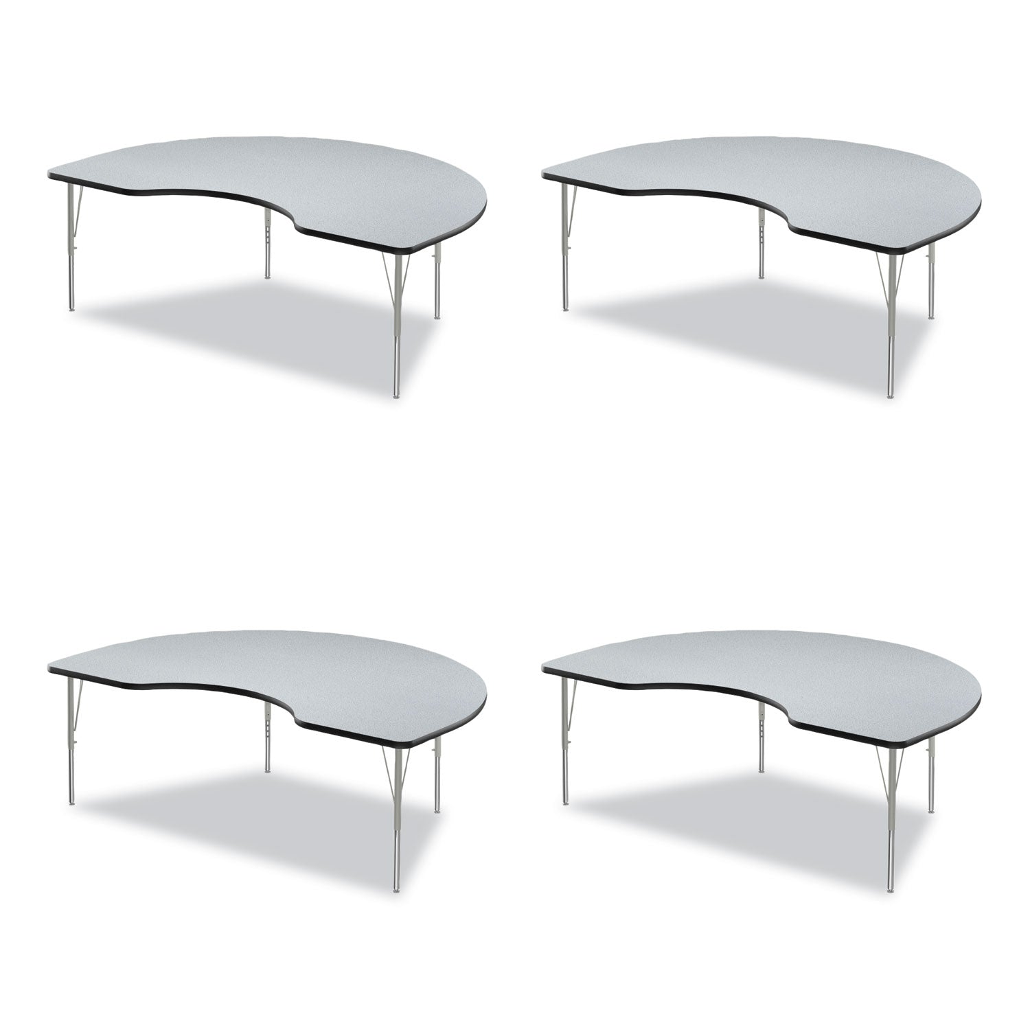 Adjustable Activity Tables | 72" Kidney Gray